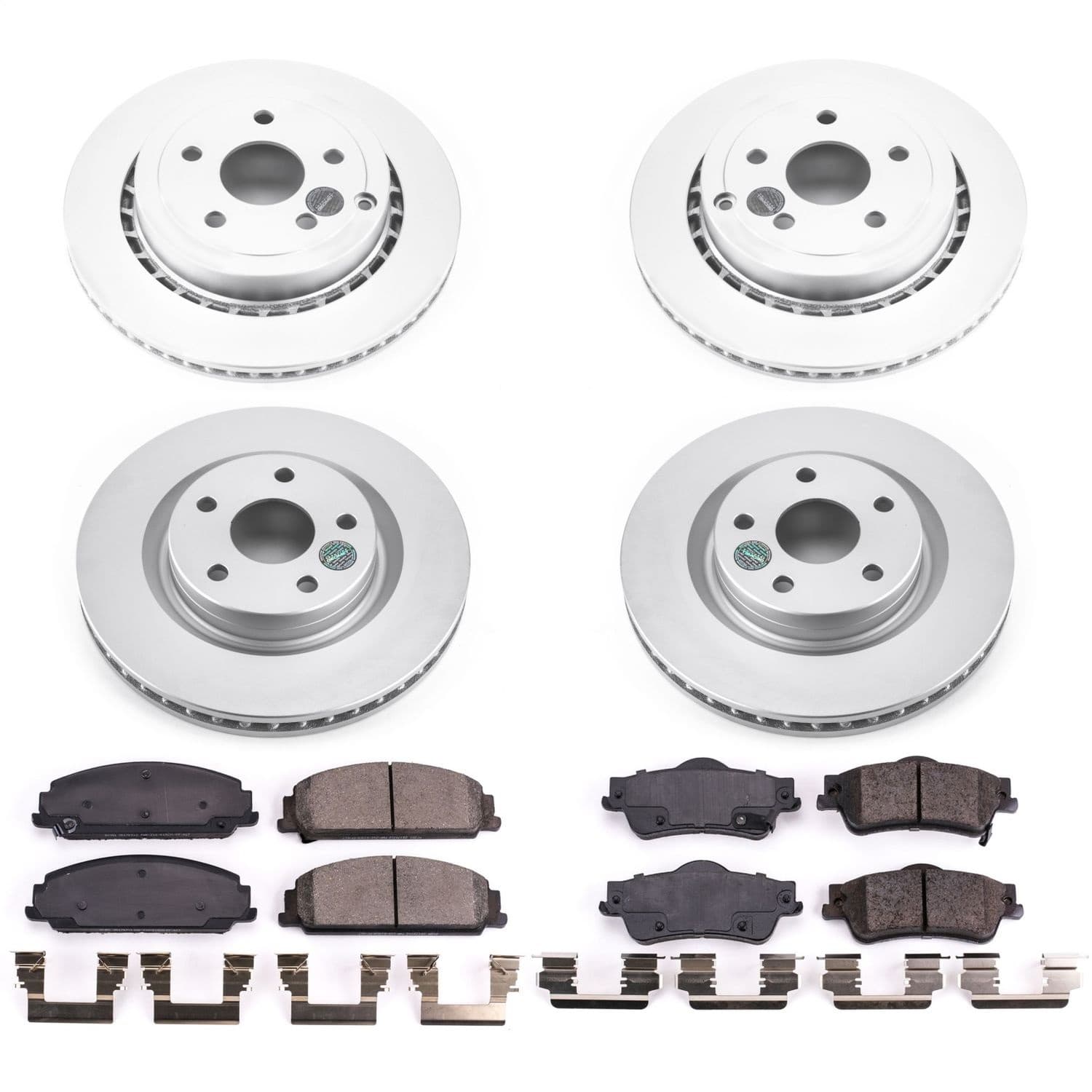 Power Stop - CRK5530 - Front and Rear - Disc Brake Pad and Rotor Kit image 1