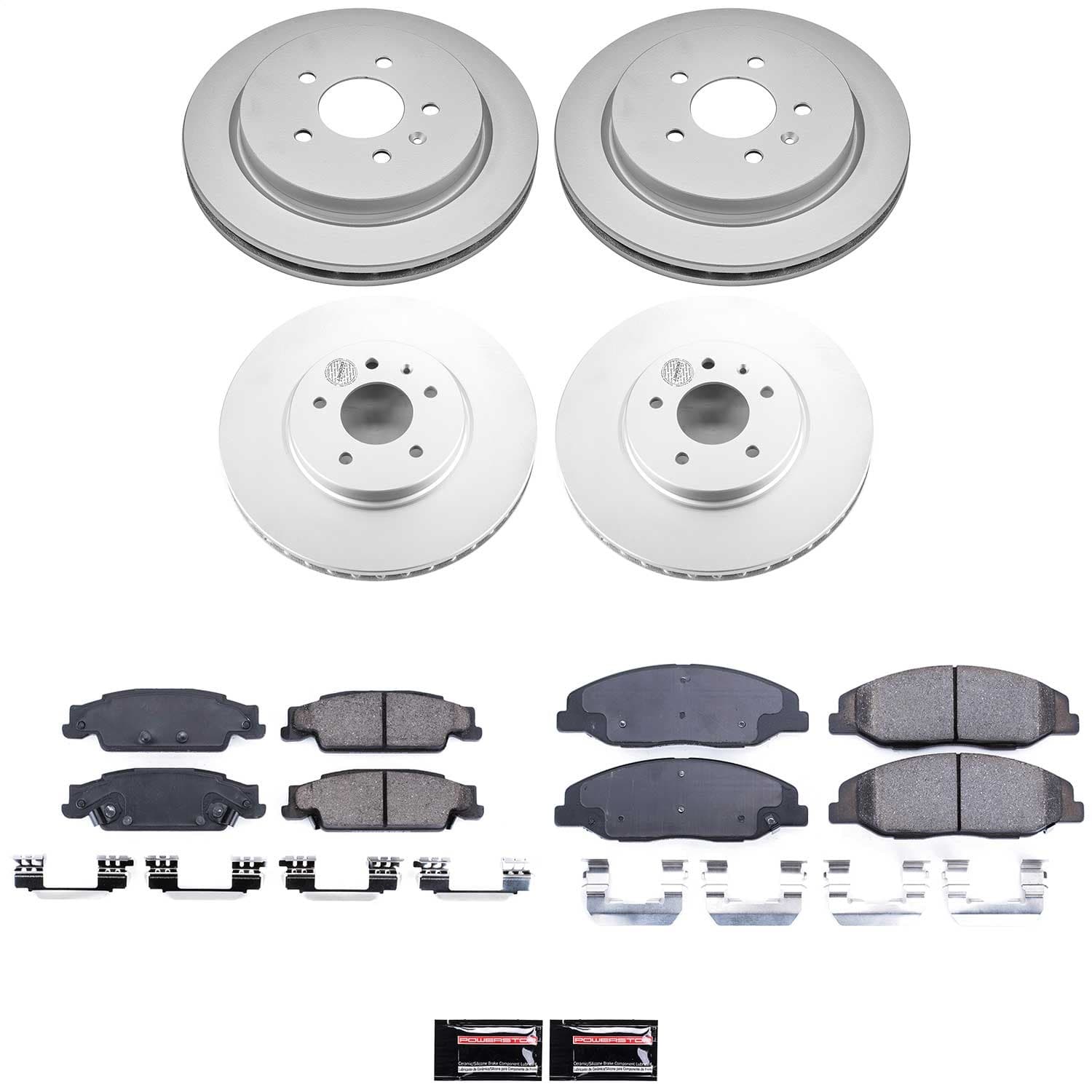 Power Stop - CRK5539 - Front and Rear - Disc Brake Pad and Rotor Kit image 1