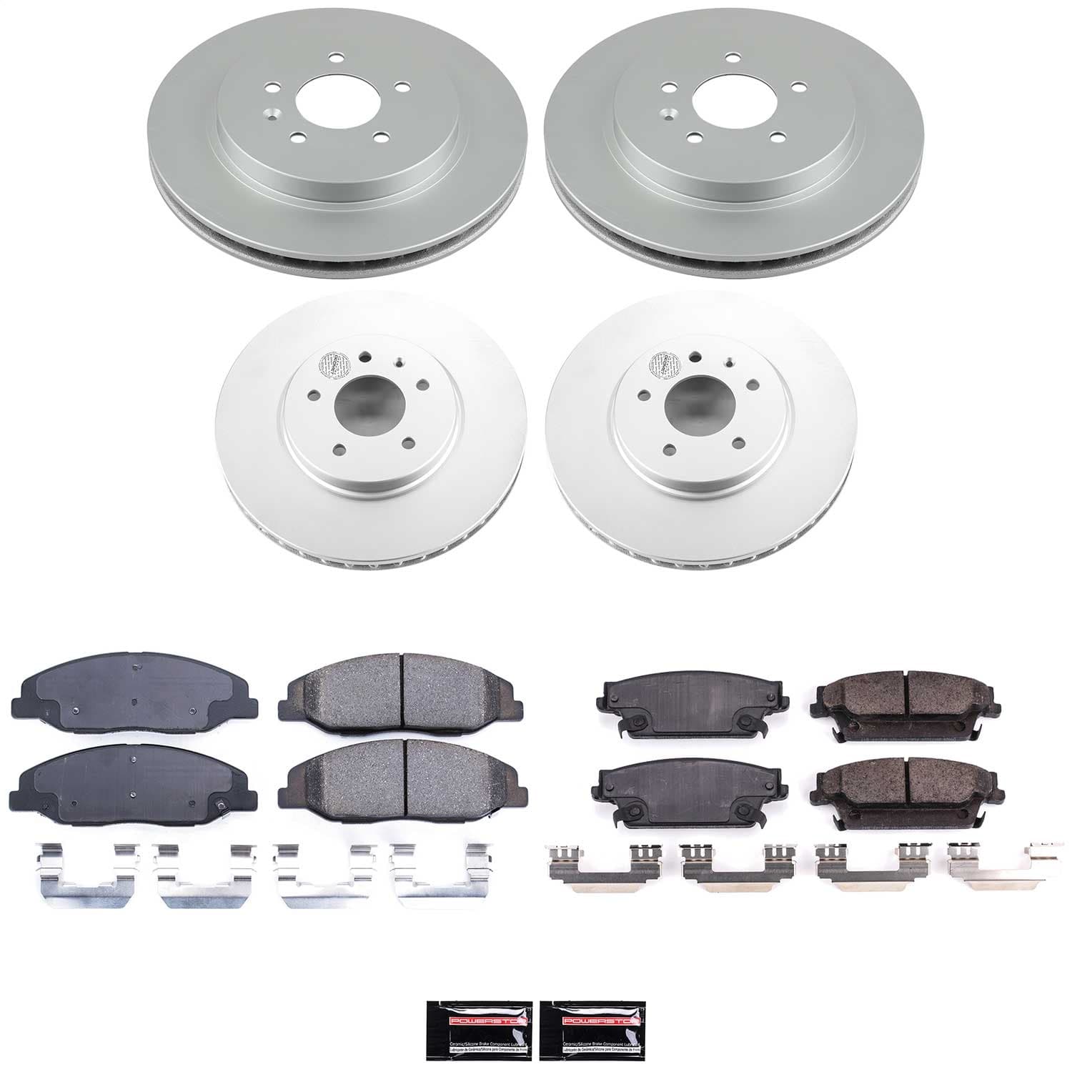 Power Stop - CRK5540 - Front and Rear - Disc Brake Pad and Rotor Kit image 1