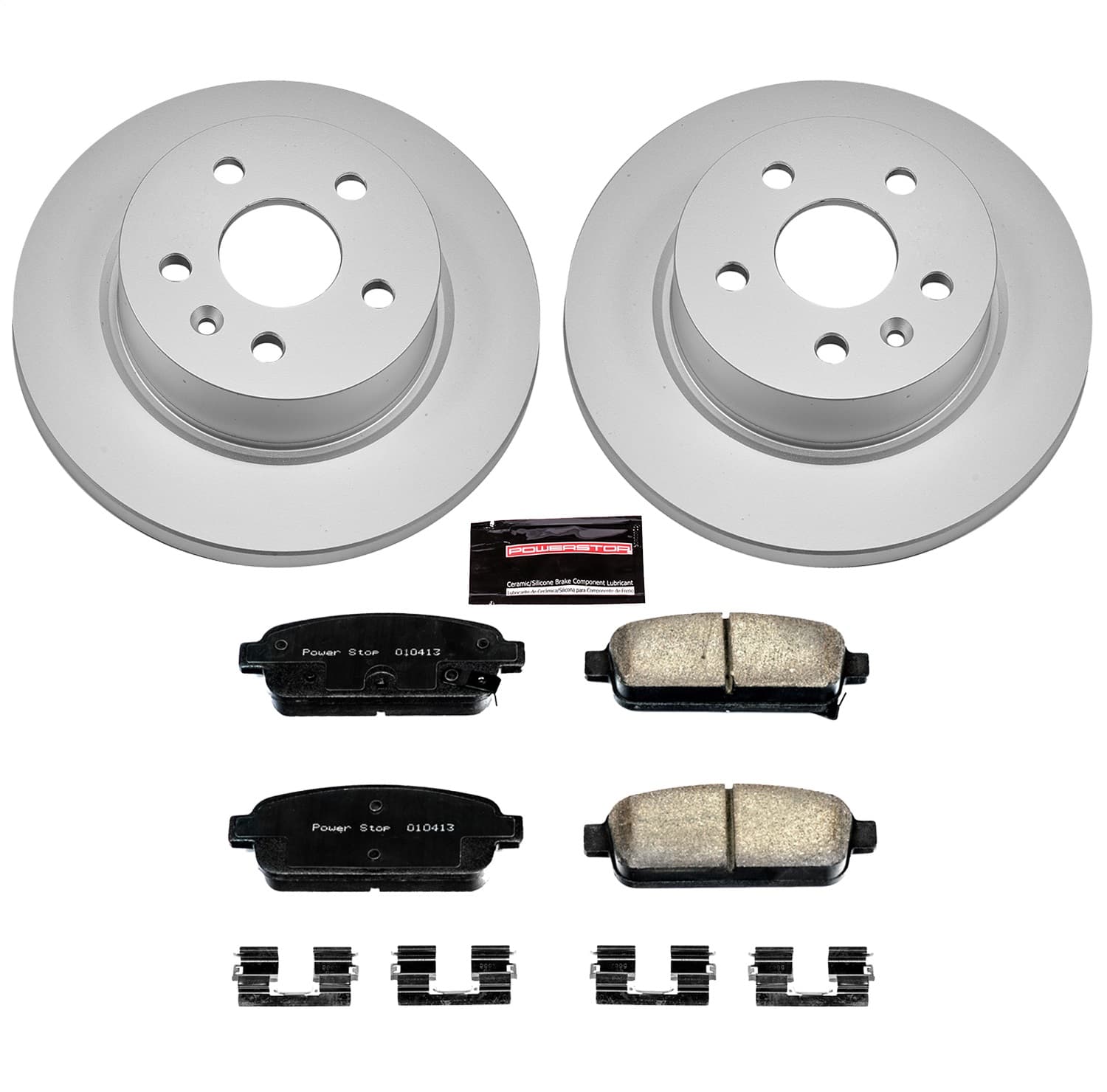 Power Stop - CRK5544 - Rear - Disc Brake Pad and Rotor Kit image 1