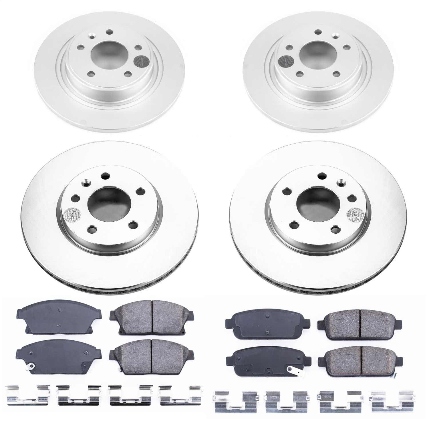 Power Stop - CRK5555 - Front and Rear - Disc Brake Pad and Rotor Kit image 1