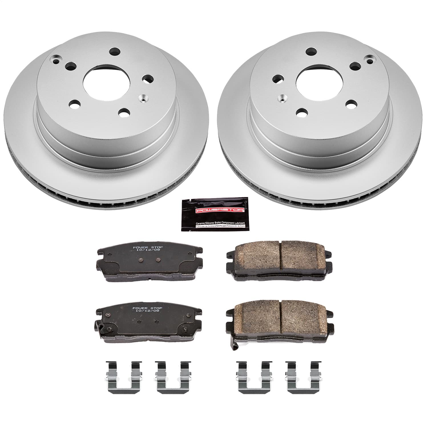 Power Stop - CRK5558 - Rear - Disc Brake Pad and Rotor Kit image 1