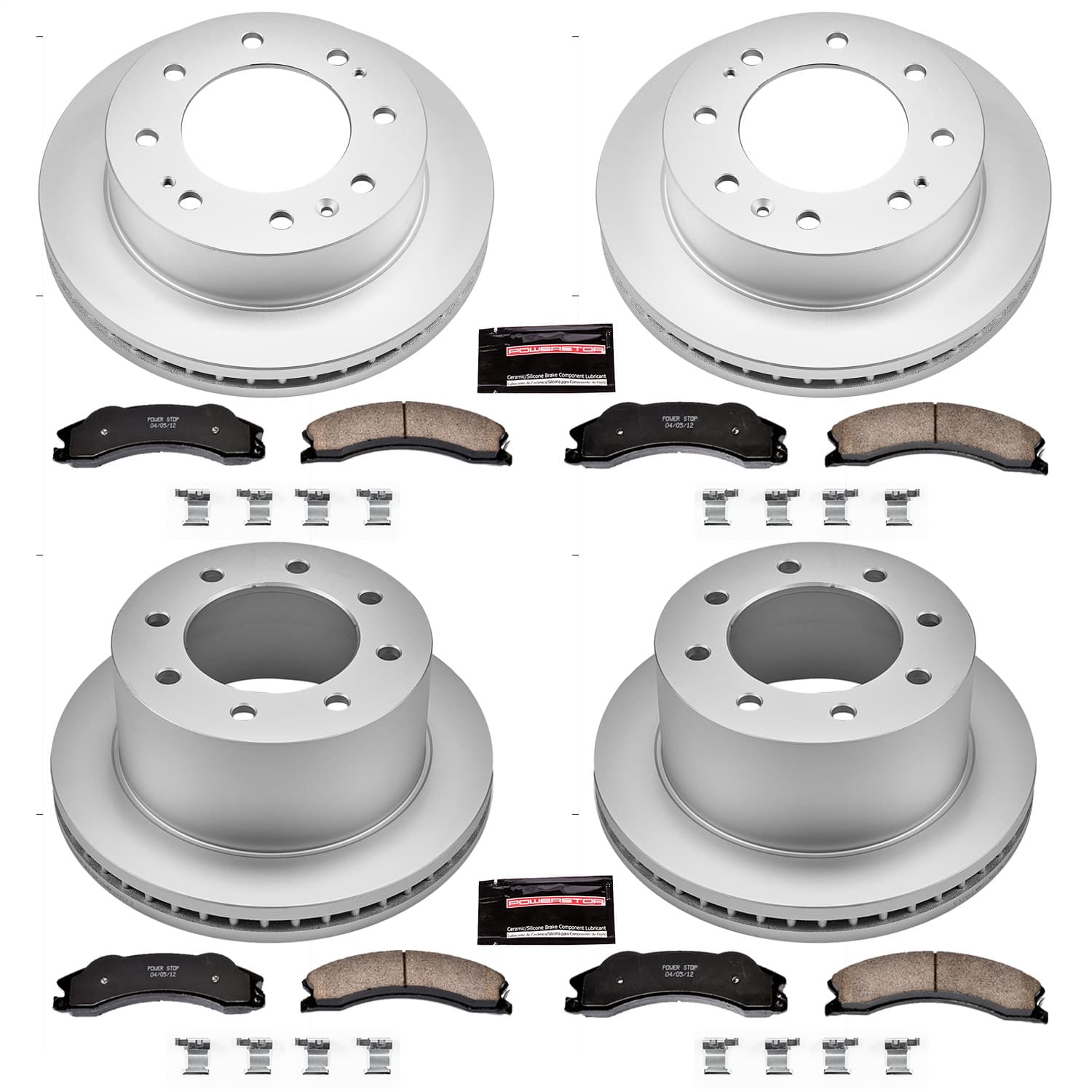 Power Stop - CRK5560 - Front and Rear - Disc Brake Pad and Rotor Kit image 1
