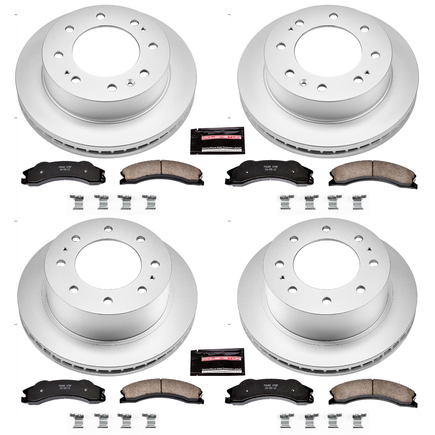 Power Stop - CRK5561 - Front and Rear - Disc Brake Pad and Rotor Kit image 1