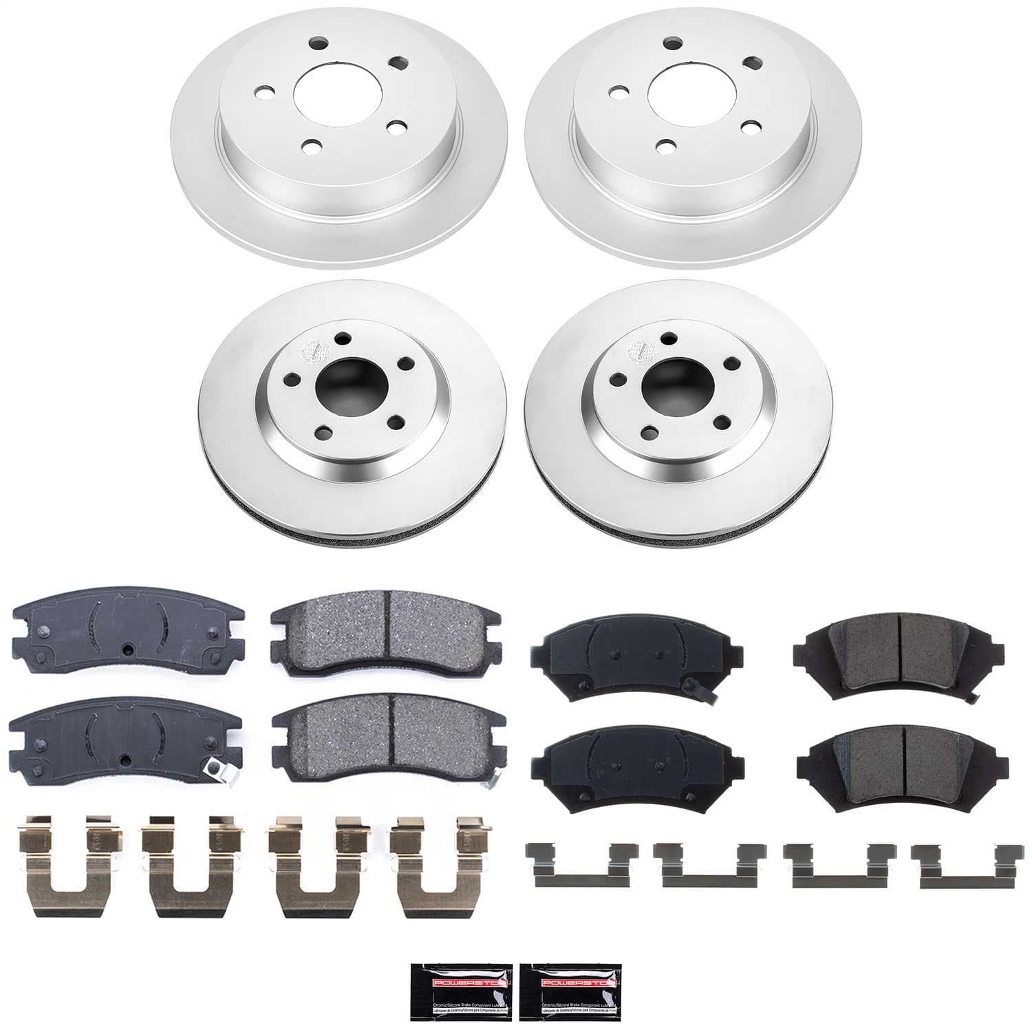 Power Stop - CRK5564 - Front and Rear - Disc Brake Pad and Rotor Kit image 1