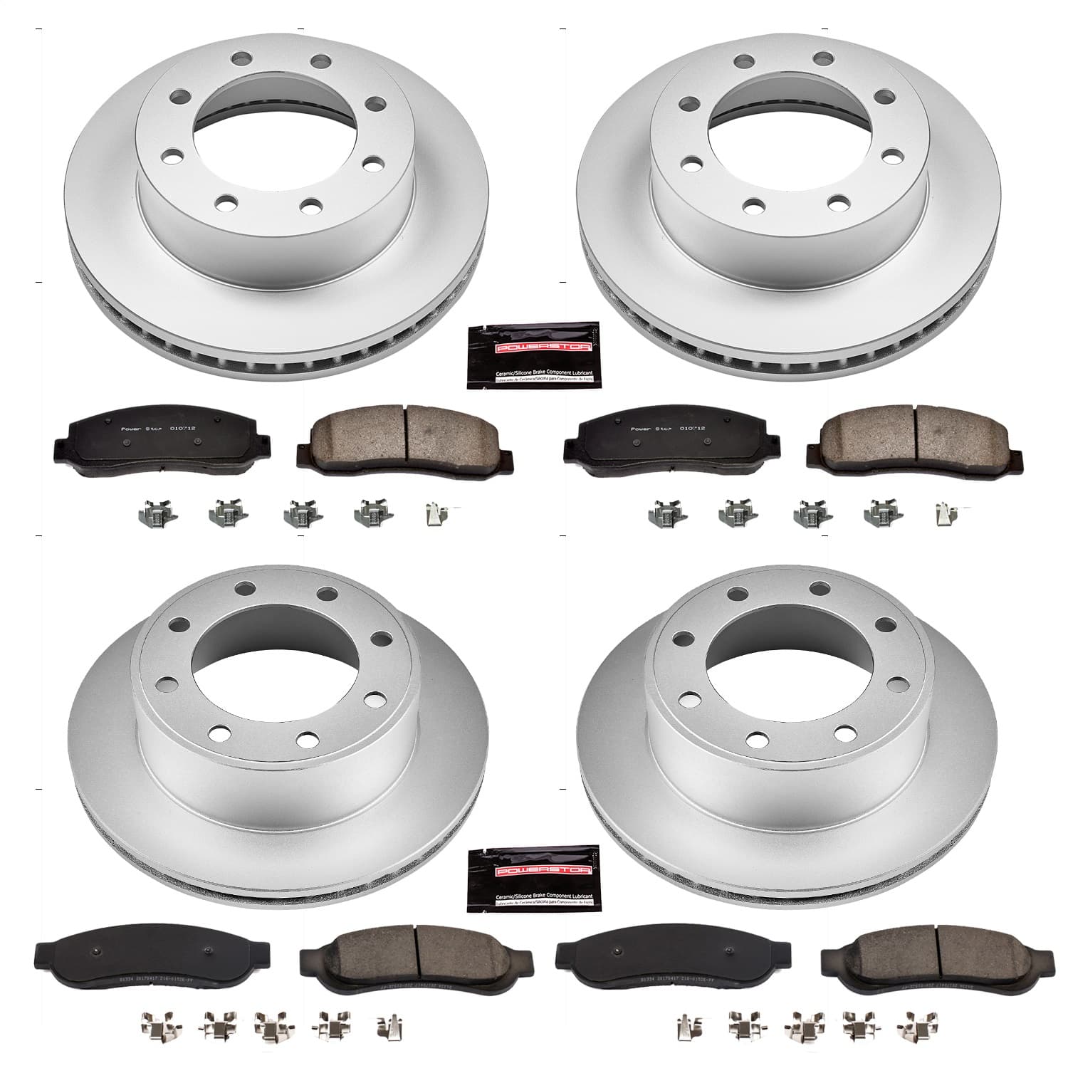 Power Stop - CRK5573 - Front and Rear - Disc Brake Pad and Rotor Kit image 1