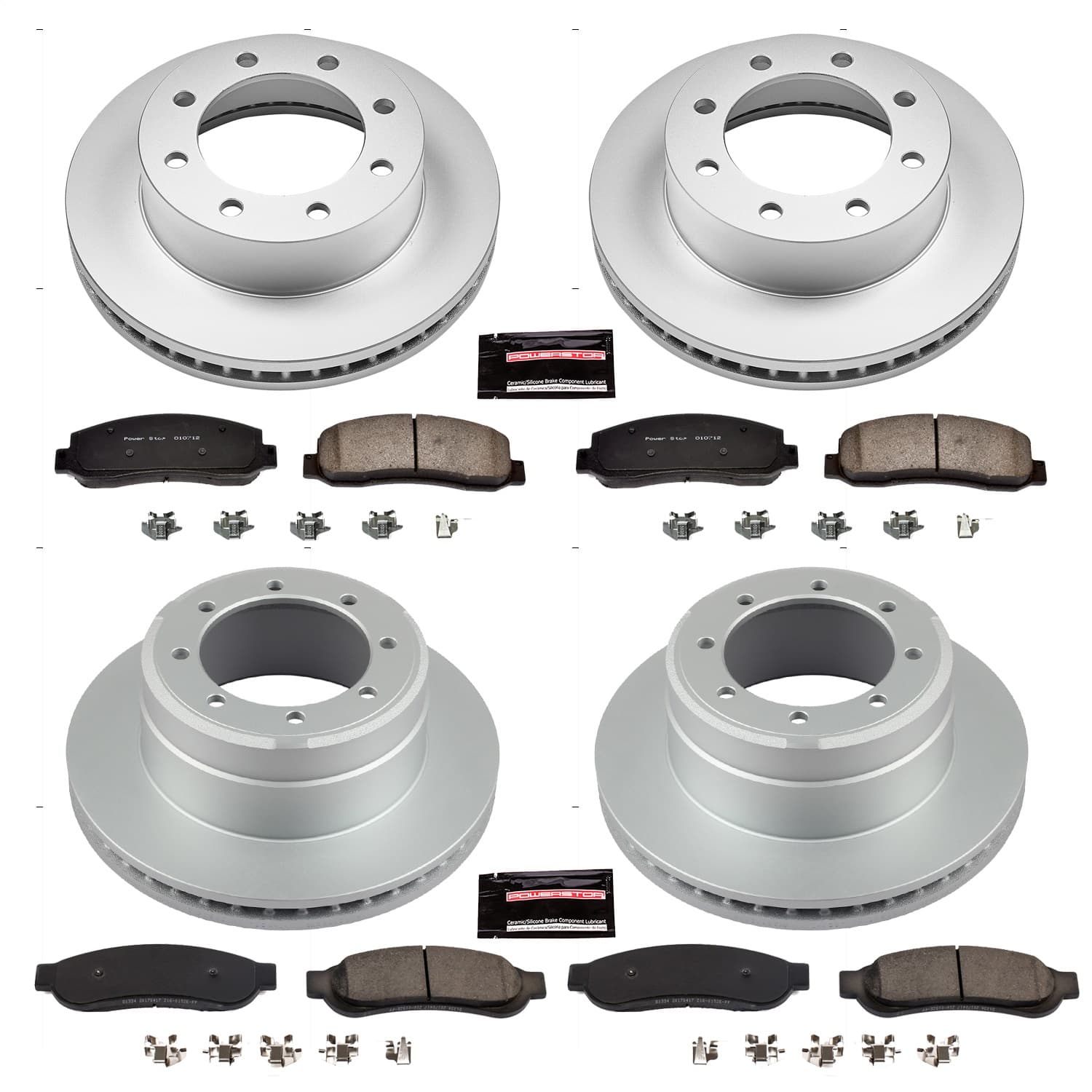 Power Stop - CRK5574 - Front and Rear - Disc Brake Pad and Rotor Kit image 1