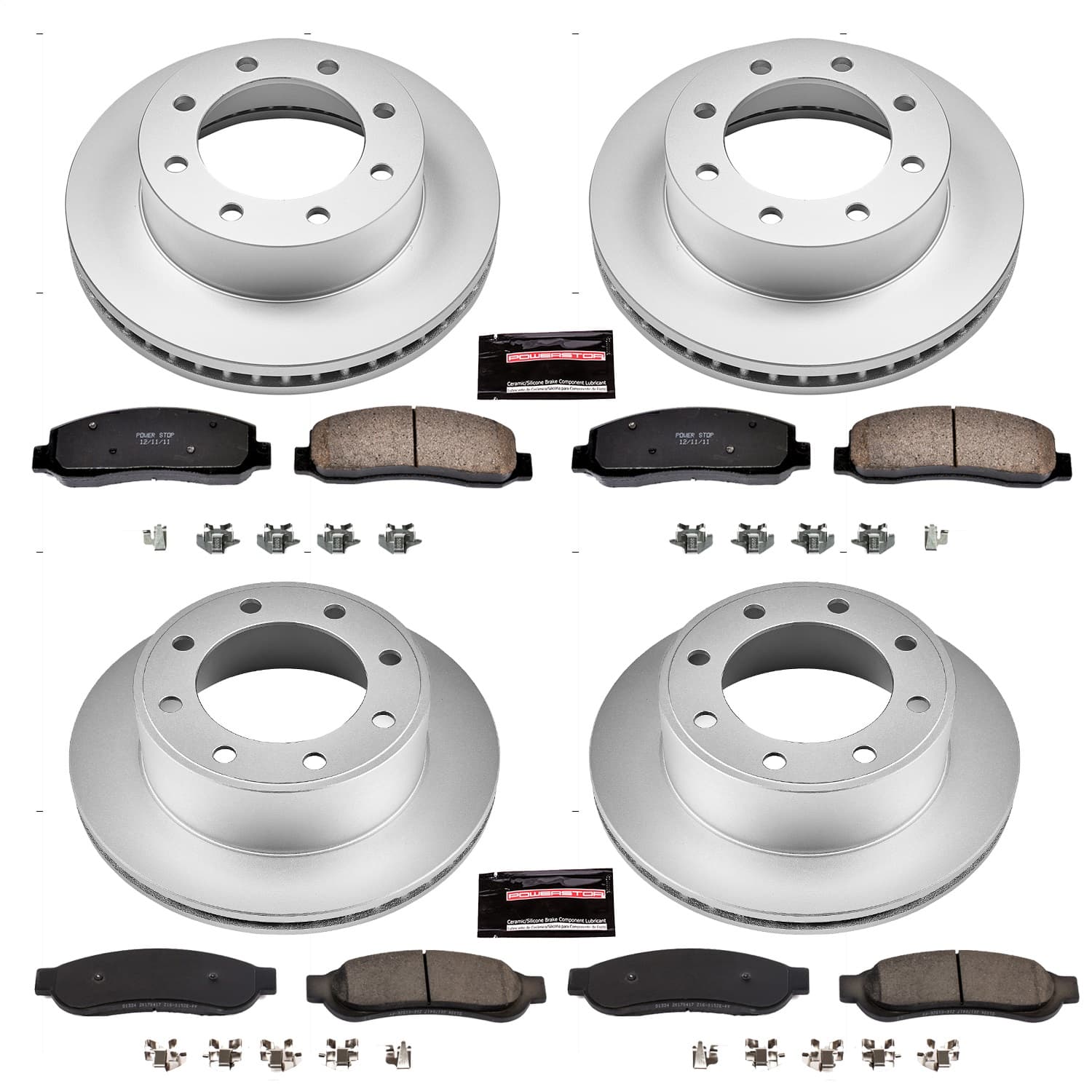 Power Stop - CRK5575 - Front and Rear - Disc Brake Pad and Rotor Kit image 1