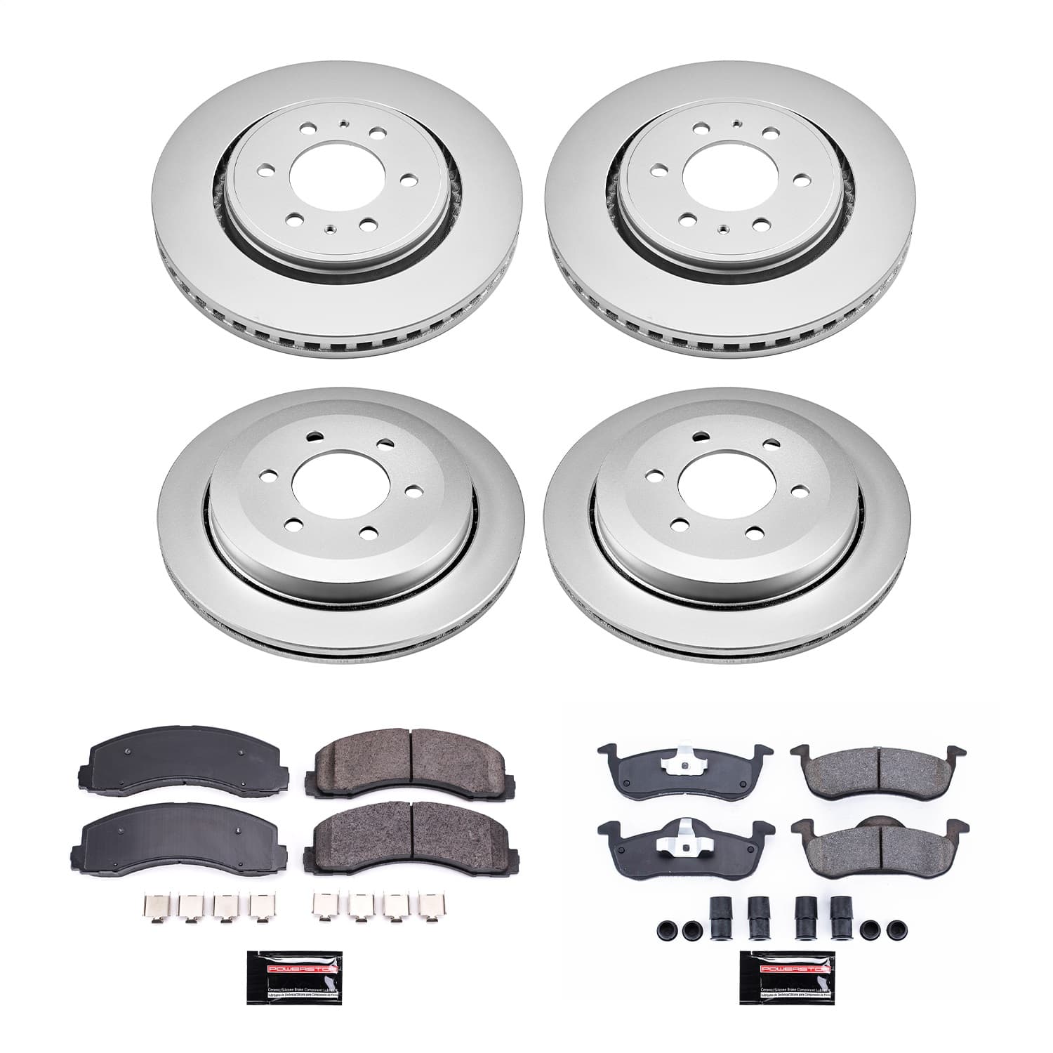 Power Stop - CRK5577 - Front and Rear - Disc Brake Pad and Rotor Kit image 1
