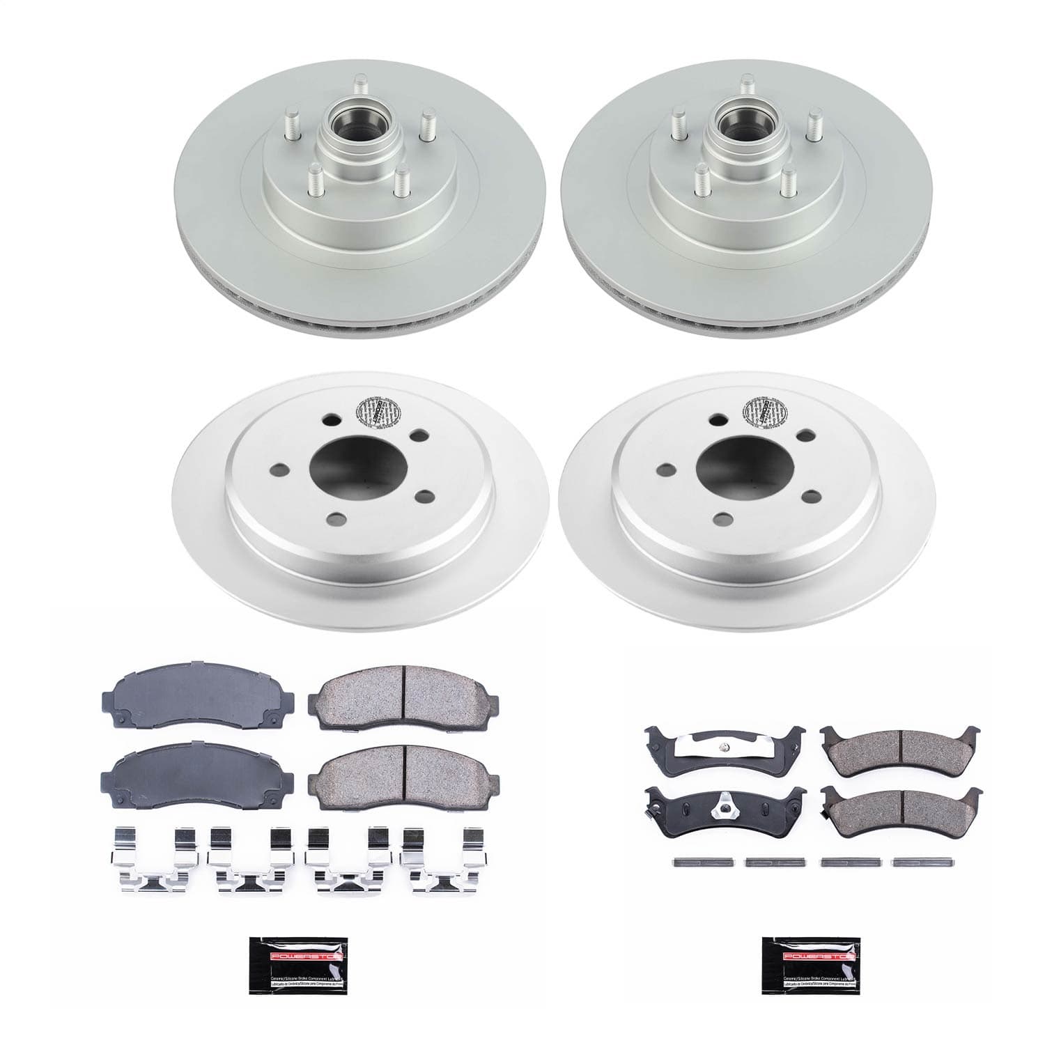 Power Stop - CRK5594 - Front and Rear - Disc Brake Pad and Rotor Kit image 1