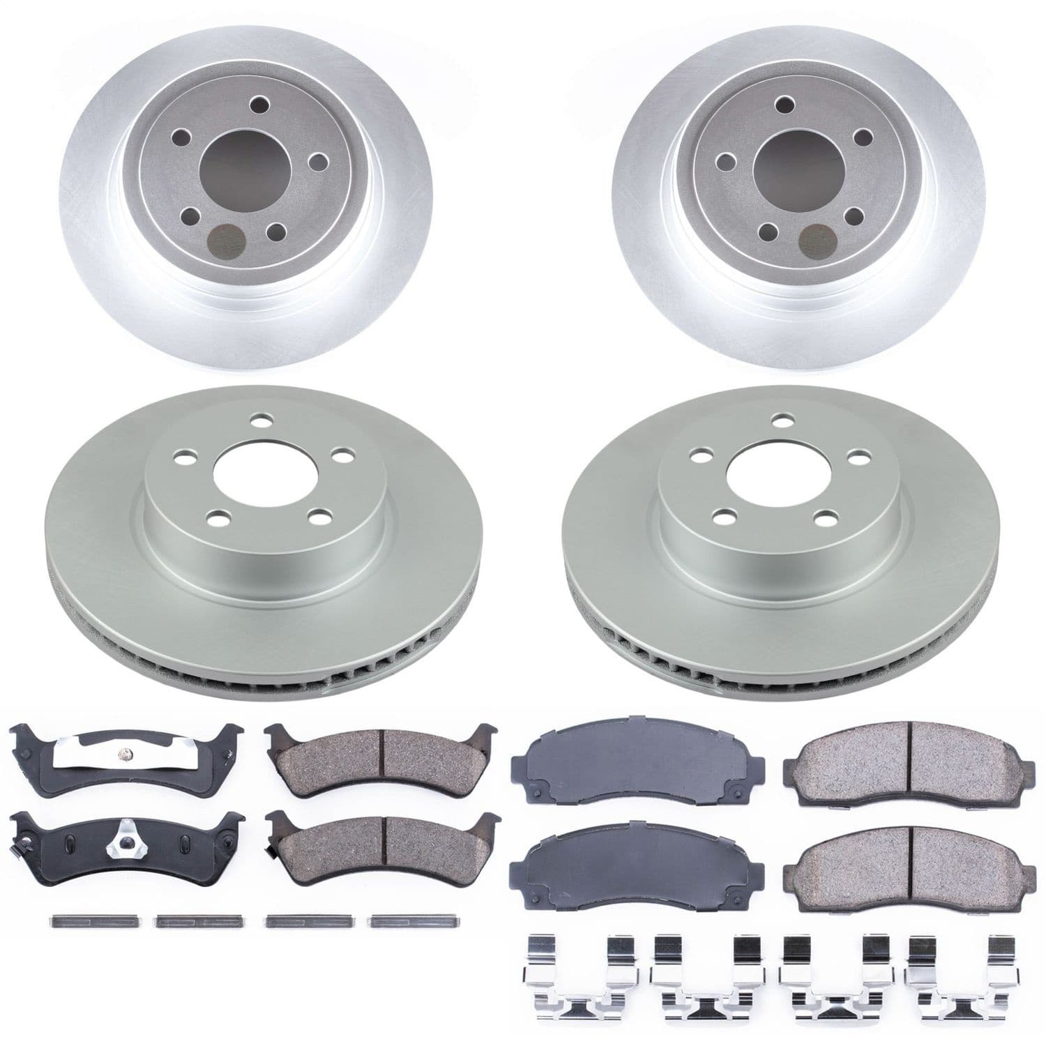 Power Stop - CRK5595 - Front and Rear - Disc Brake Pad and Rotor Kit image 1