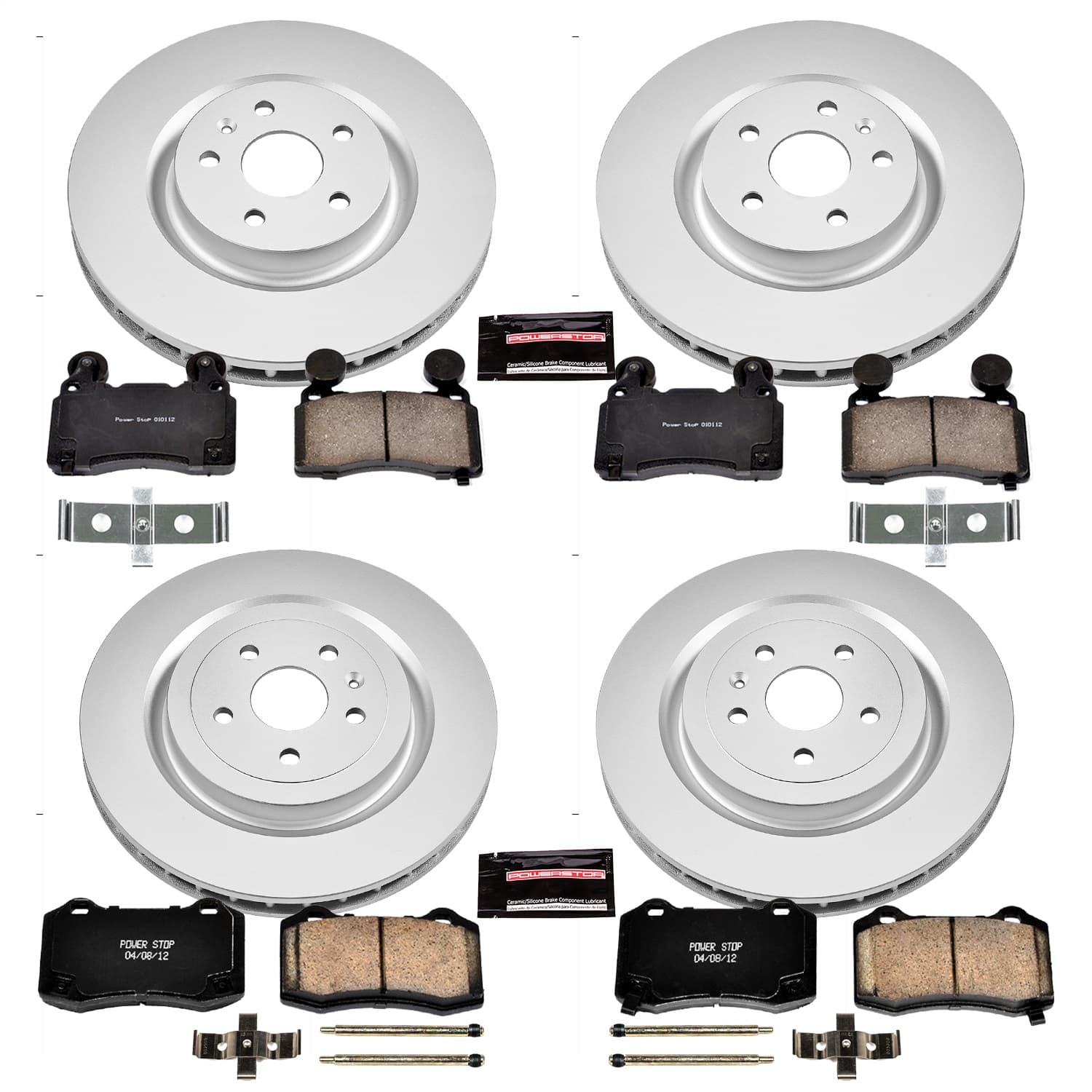 Power Stop - CRK5603 - Front and Rear - Disc Brake Pad and Rotor Kit image 1