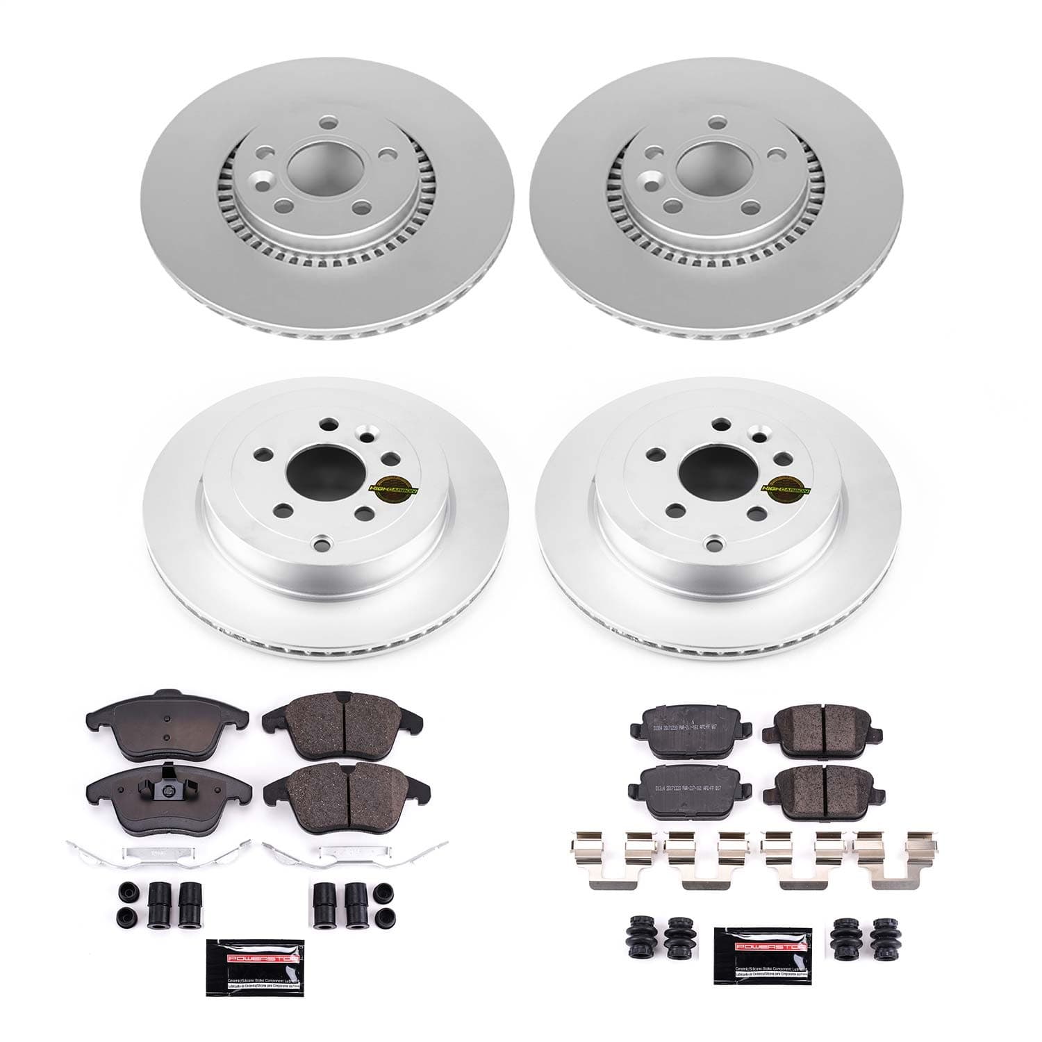 Power Stop - CRK5616 - Front and Rear - Disc Brake Pad and Rotor Kit image 1