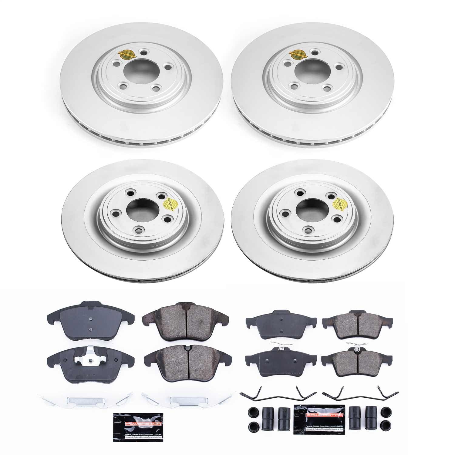Power Stop - CRK5637 - Front and Rear - Disc Brake Pad and Rotor Kit image 1