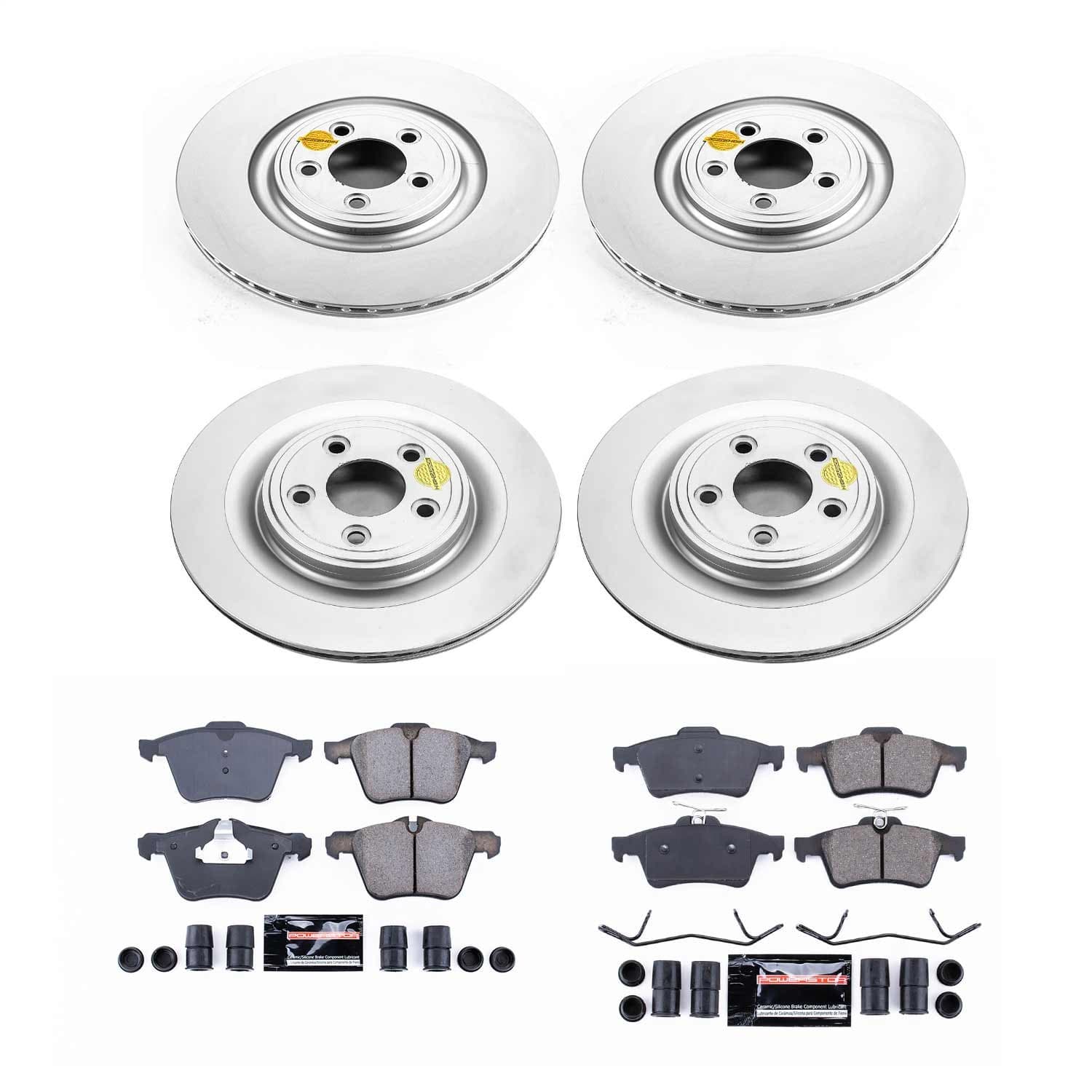 Power Stop - CRK5639 - Front and Rear - Disc Brake Pad and Rotor Kit image 1