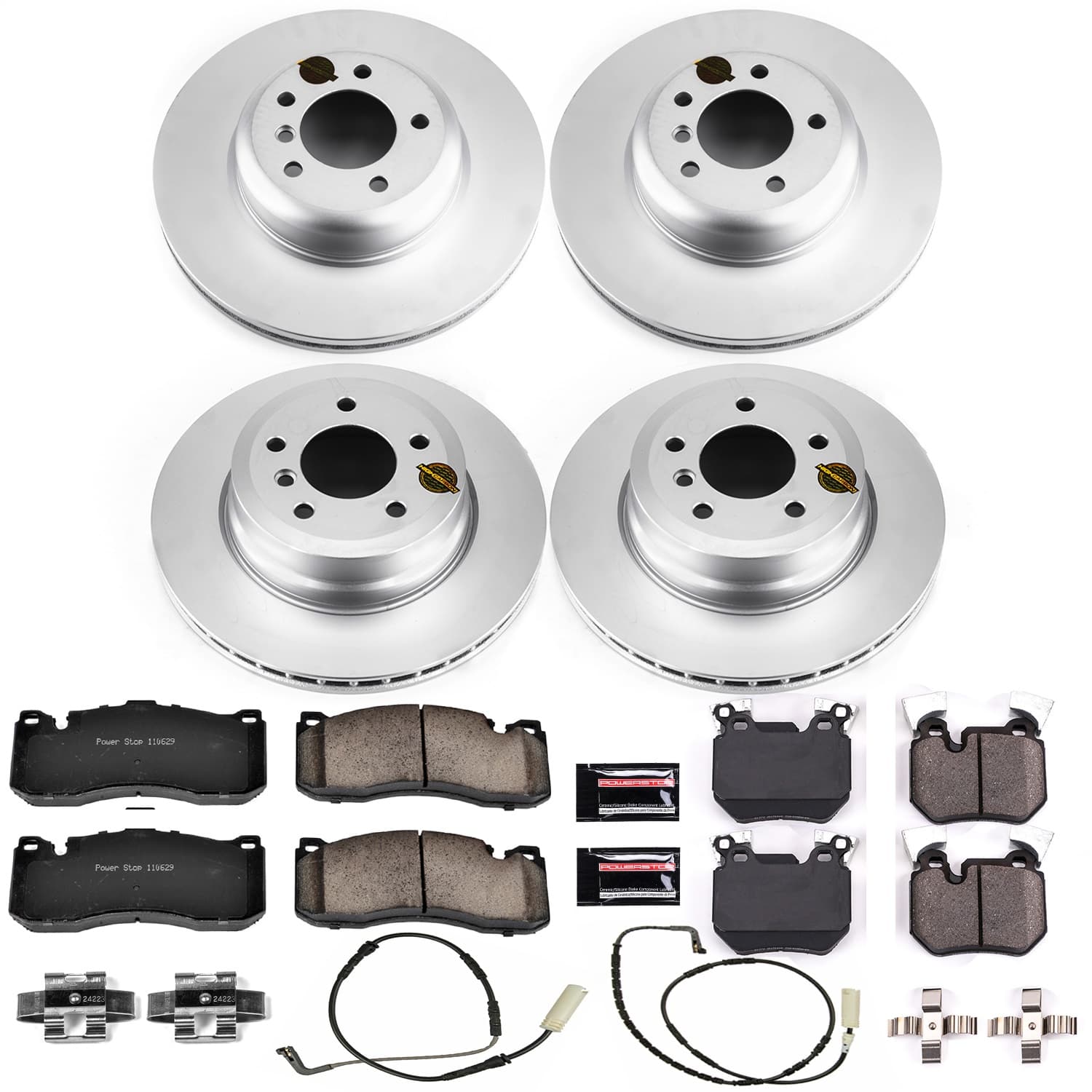Power Stop - CRK5686 - Front and Rear - Disc Brake Pad and Rotor Kit image 1