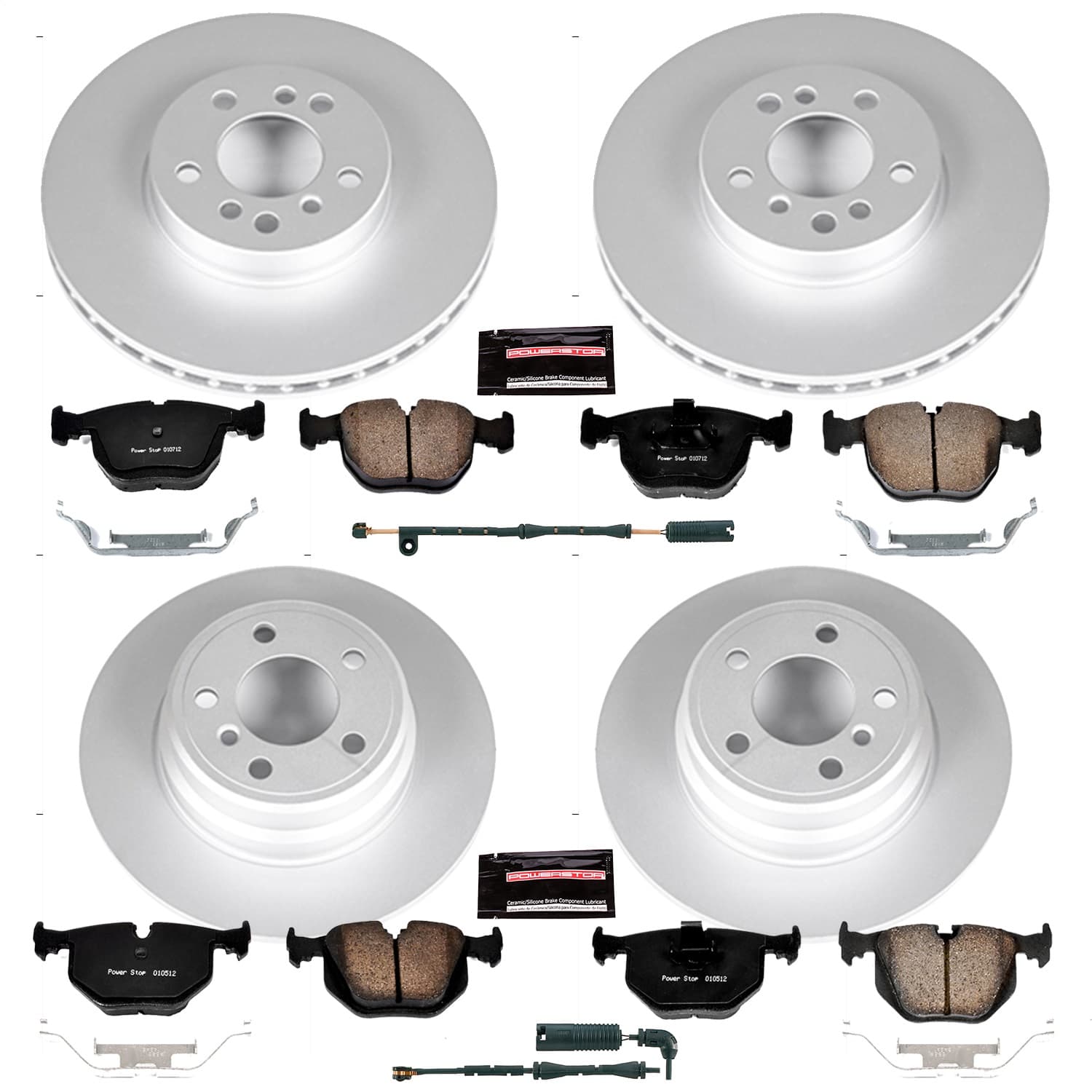 Power Stop - CRK5718 - Front and Rear - Disc Brake Pad and Rotor Kit image 1