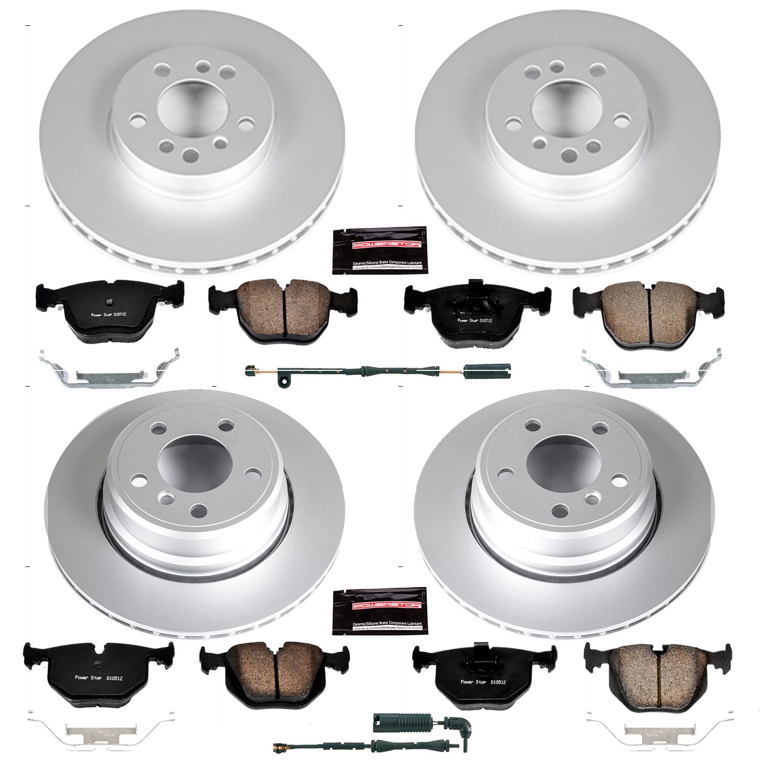 Power Stop - CRK5719 - Front and Rear - Disc Brake Pad and Rotor Kit image 1
