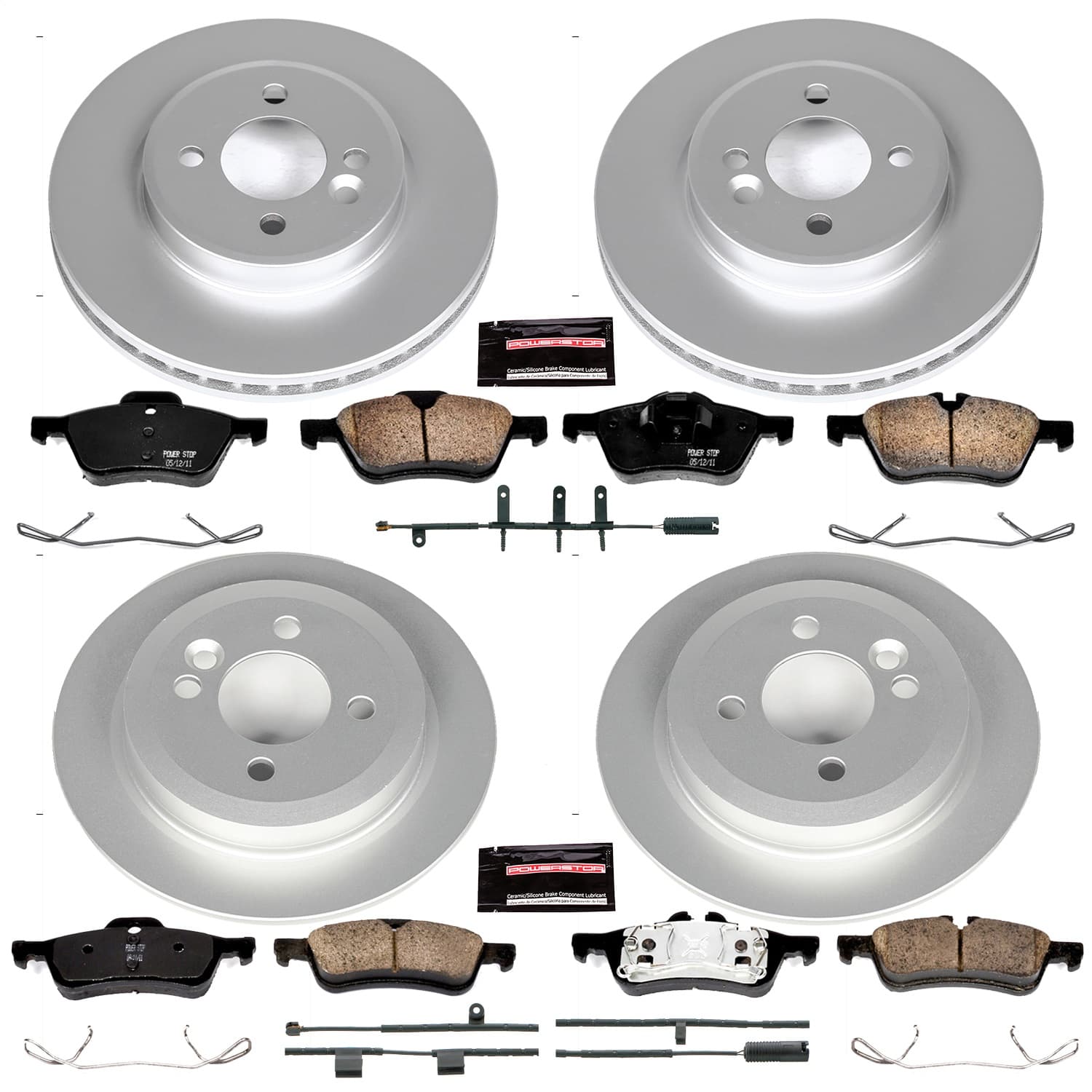 Power Stop - CRK5725 - Front and Rear - Disc Brake Pad and Rotor Kit image 1