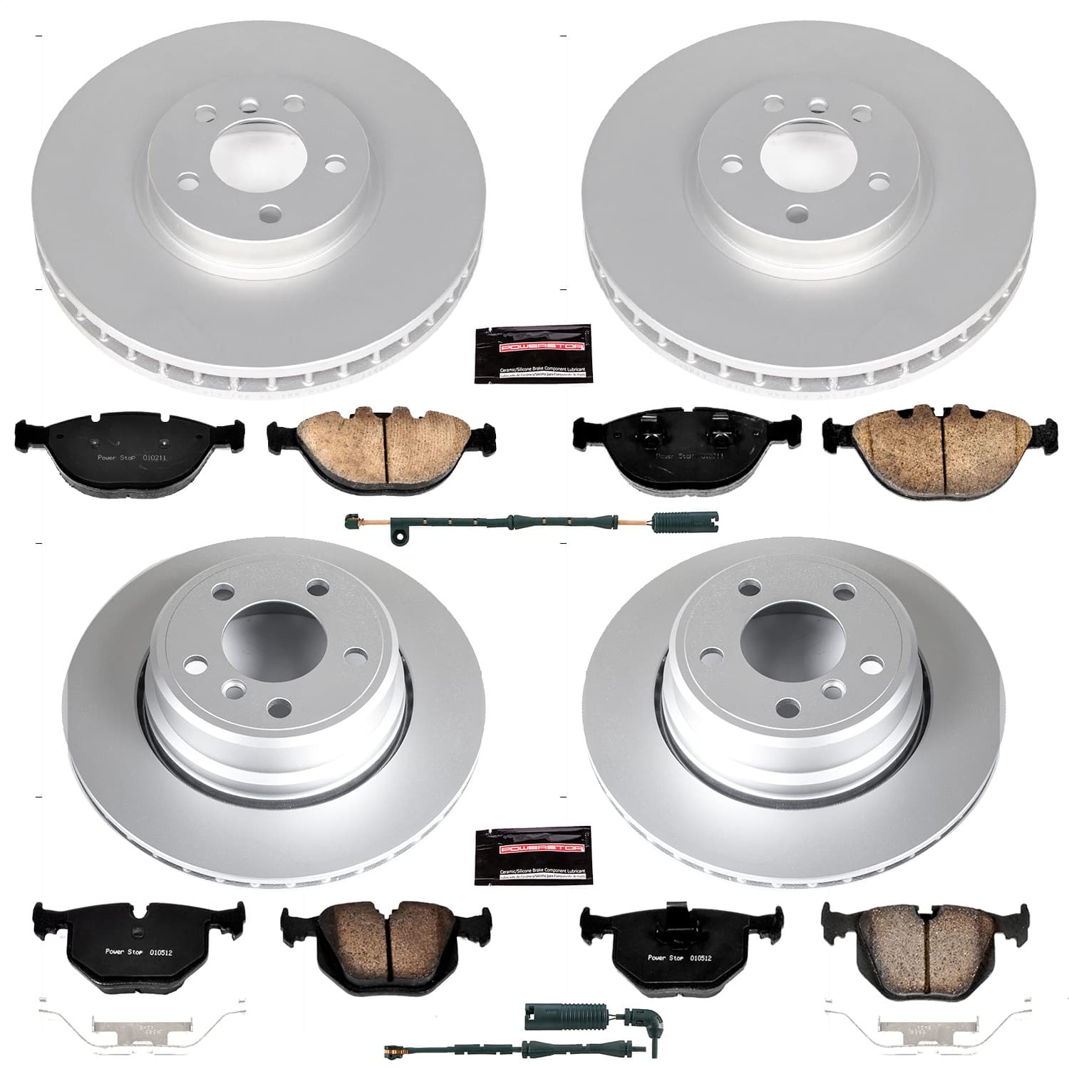 Power Stop - CRK5733 - Front and Rear - Disc Brake Pad and Rotor Kit image 1