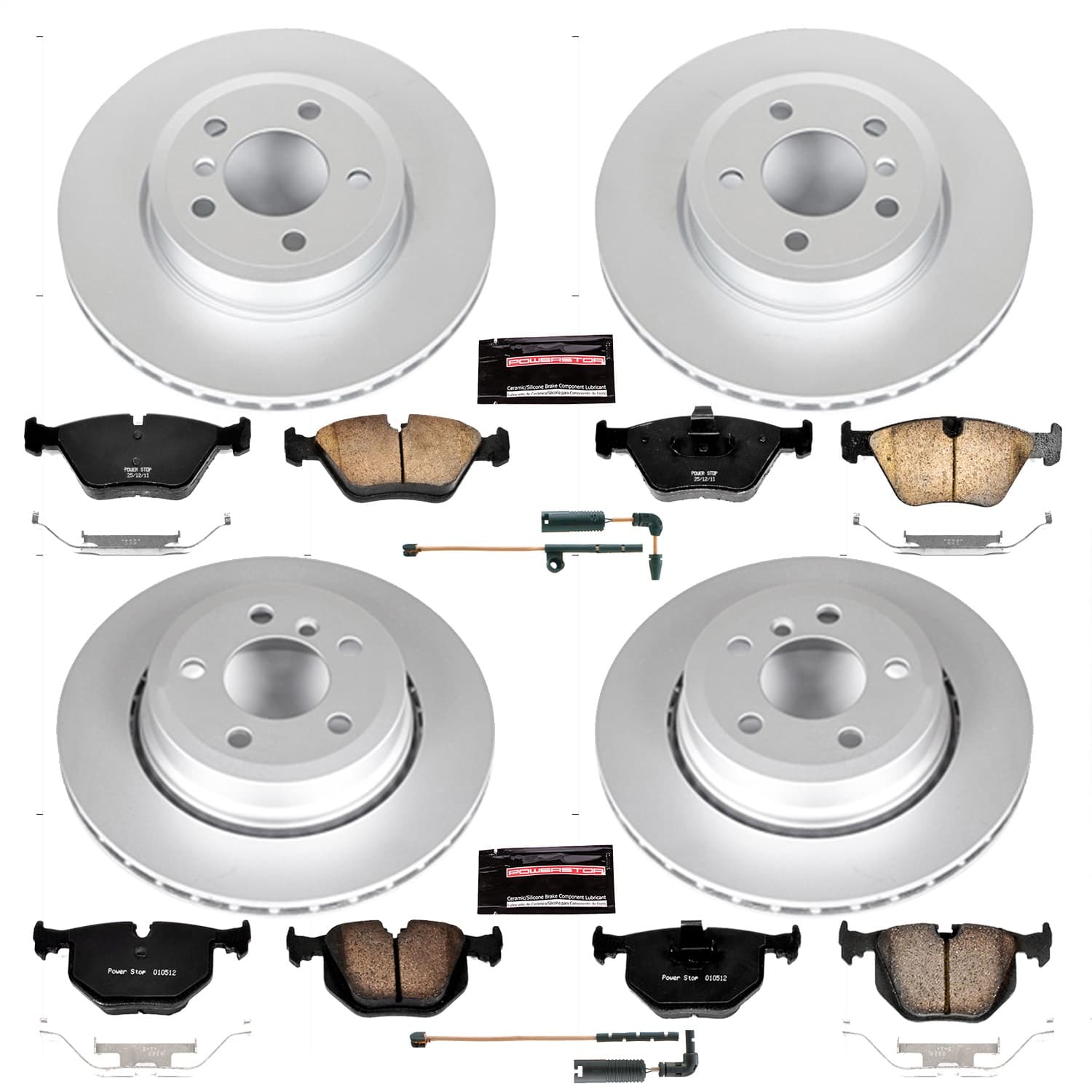 Power Stop - CRK5737 - Front and Rear - Disc Brake Pad and Rotor Kit image 1