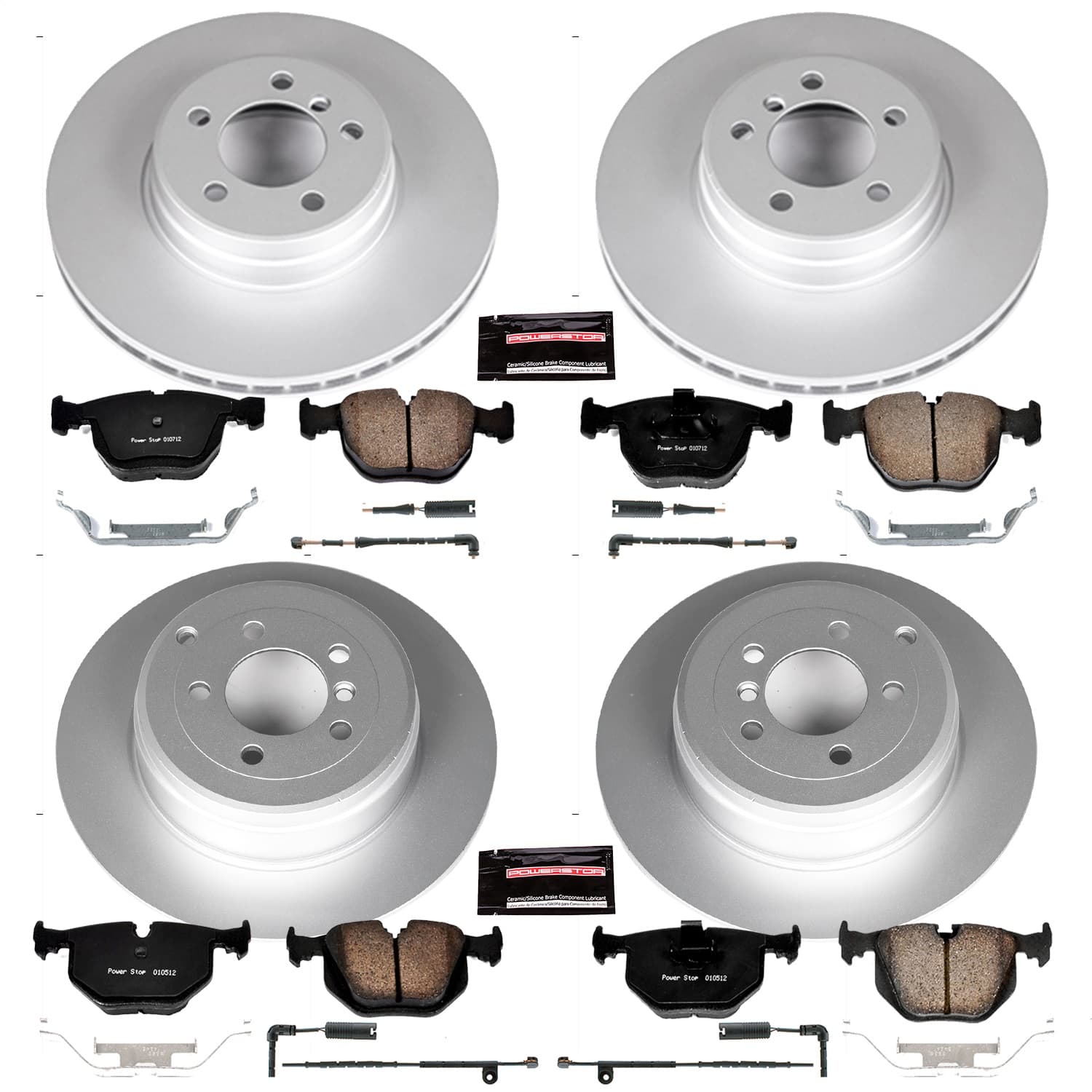Power Stop - CRK5741 - Front and Rear - Disc Brake Pad and Rotor Kit image 1