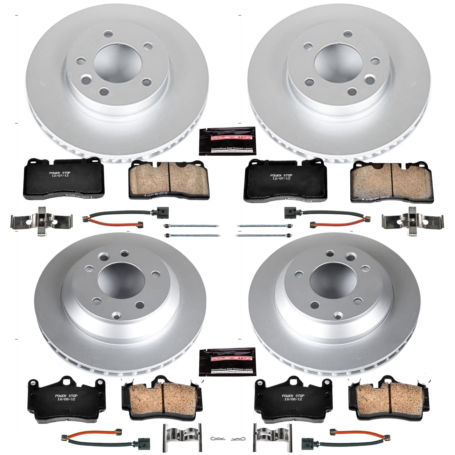 Power Stop - CRK5745 - Front and Rear - Disc Brake Pad and Rotor Kit image 1