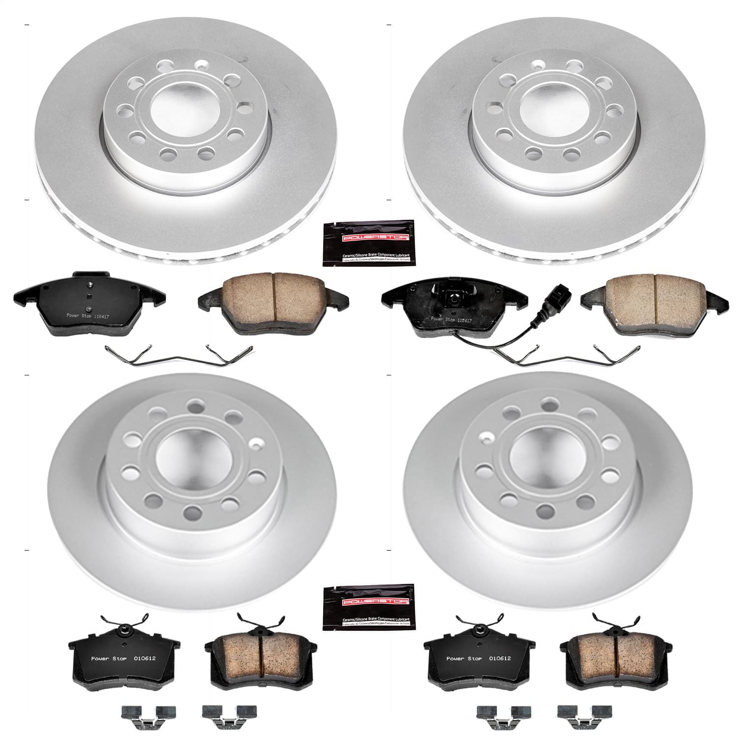 Power Stop - CRK5749 - Front and Rear - Disc Brake Pad and Rotor Kit image 1