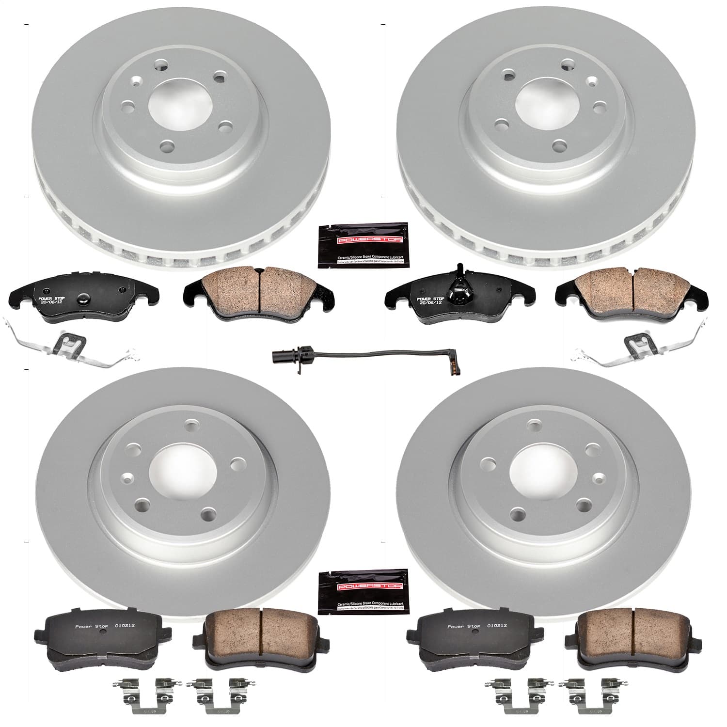 Power Stop - CRK5754 - Front and Rear - Disc Brake Pad and Rotor Kit image 1