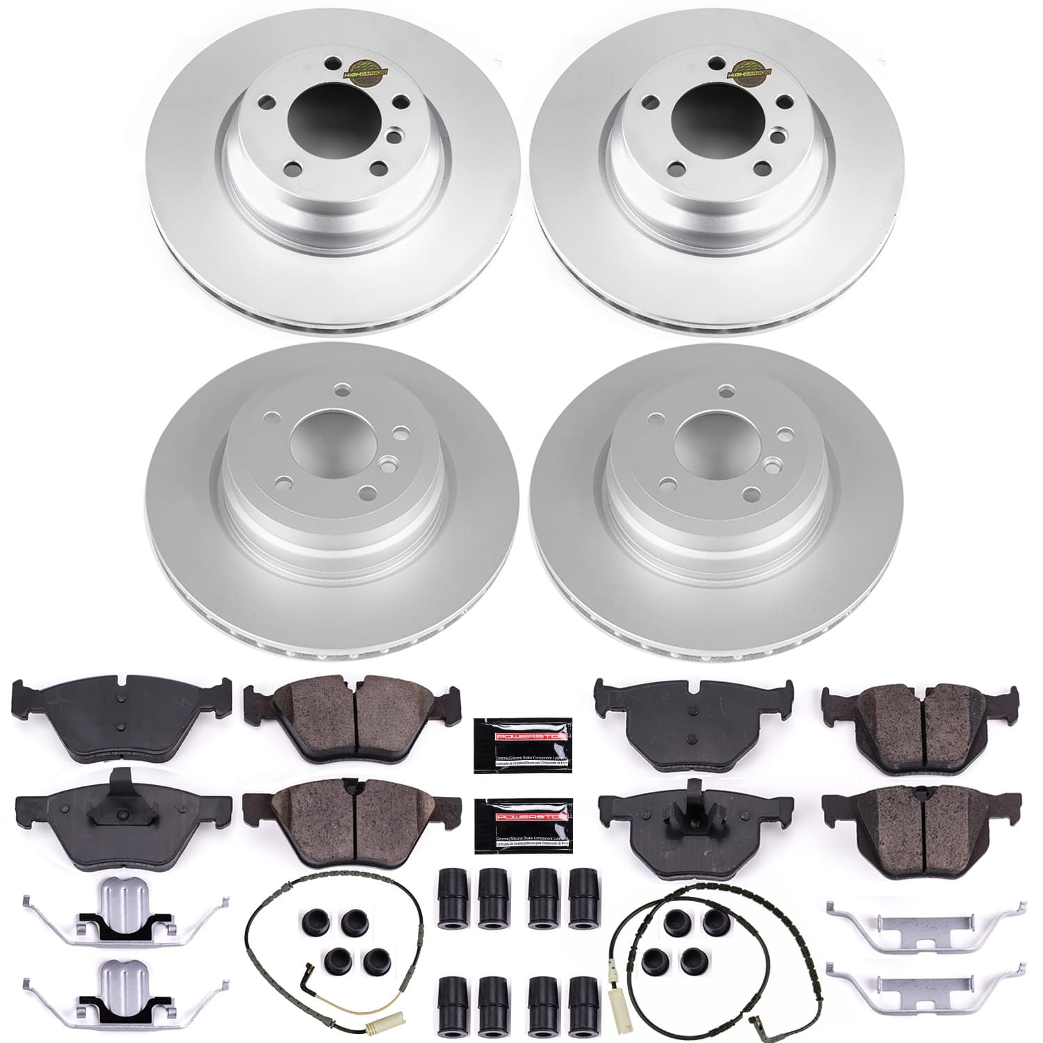Power Stop - CRK5768 - Front and Rear - Disc Brake Pad and Rotor Kit image 1
