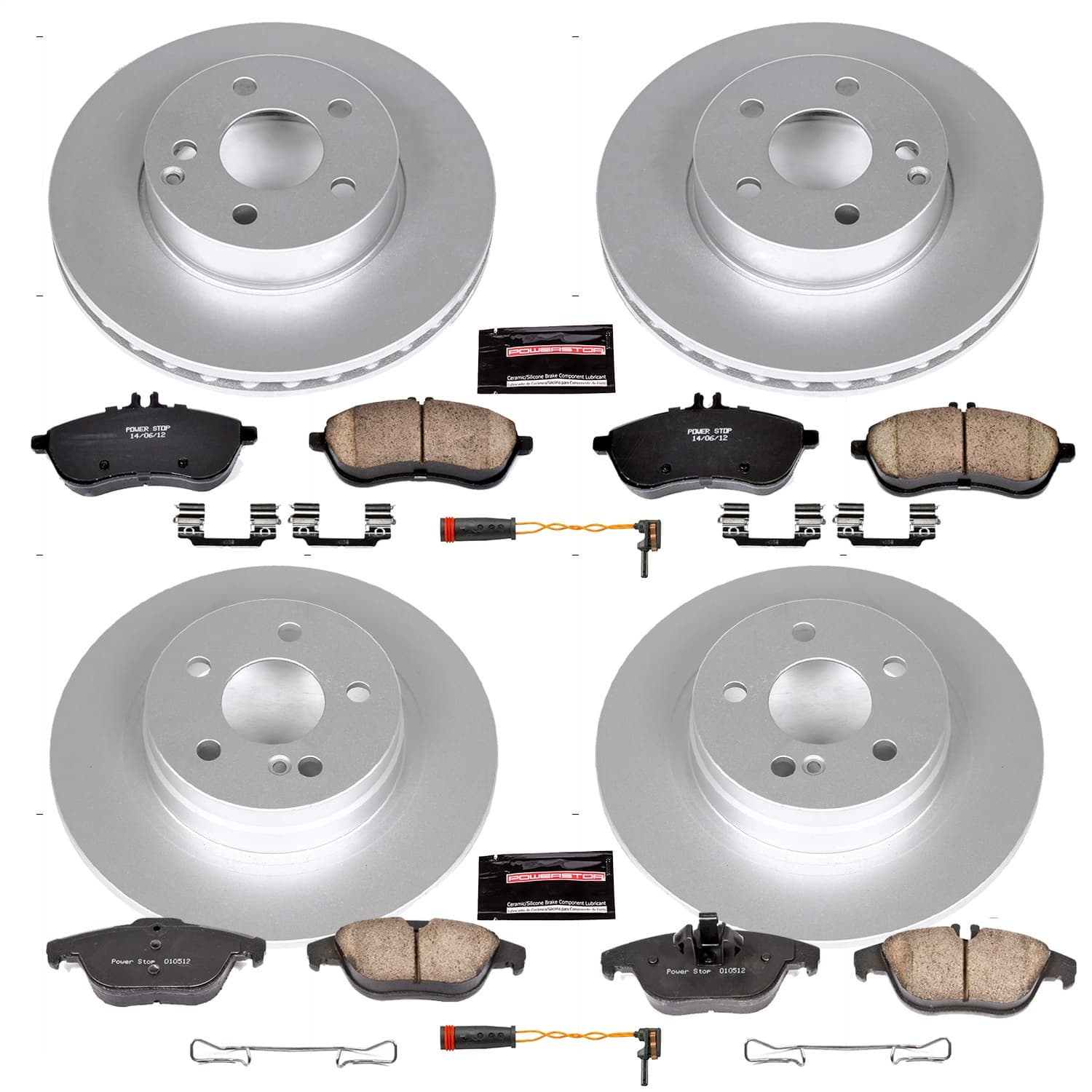 Power Stop - CRK5791 - Front and Rear - Disc Brake Pad and Rotor Kit image 1