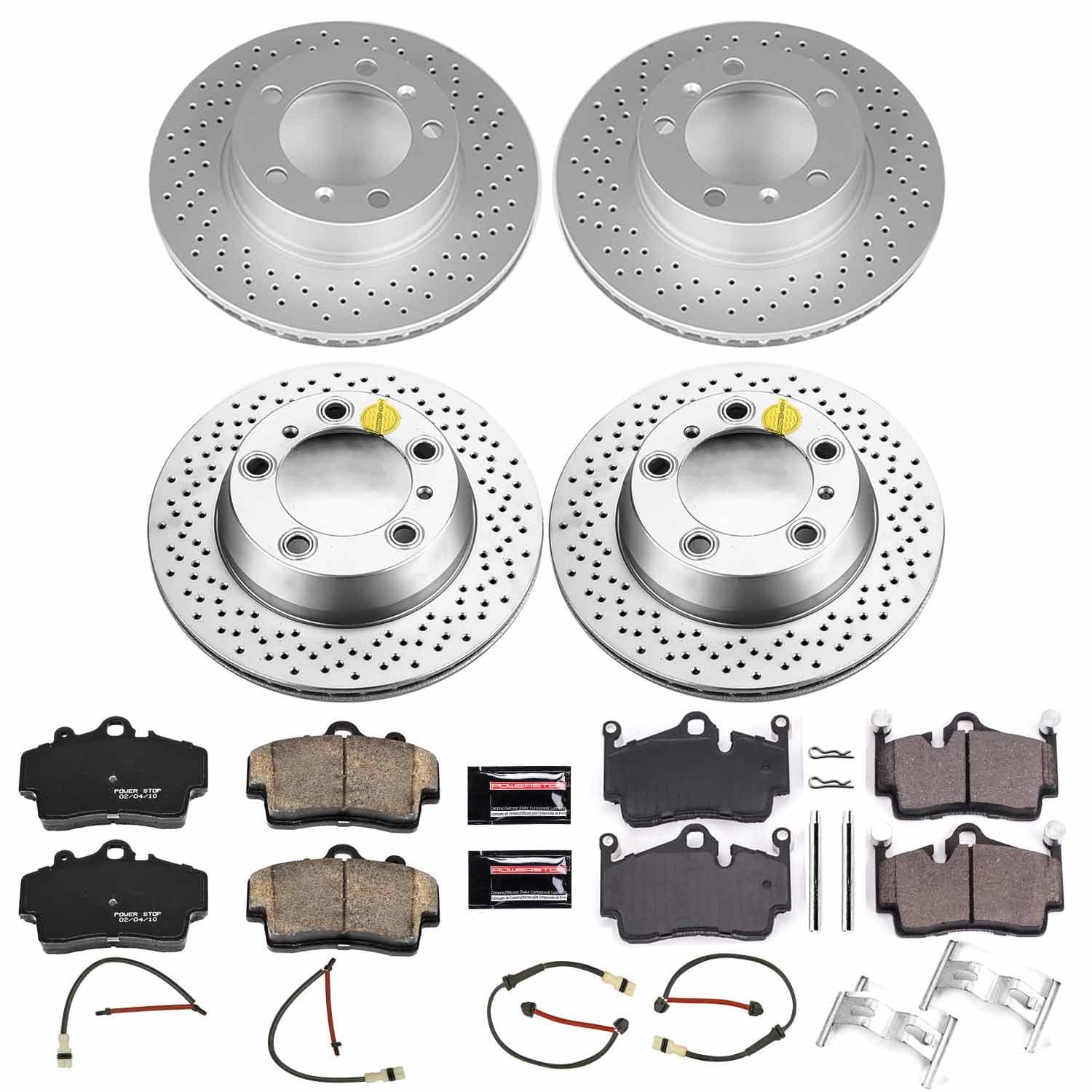 Power Stop - CRK5794 - Front and Rear - Disc Brake Pad and Rotor Kit image 1