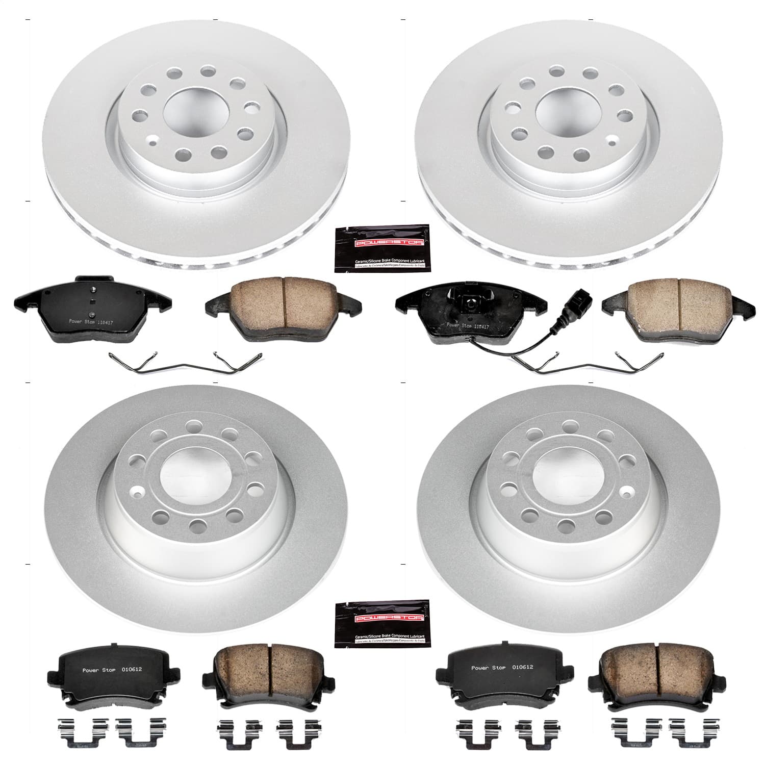 Power Stop - CRK5798 - Front and Rear - Disc Brake Pad and Rotor Kit image 1