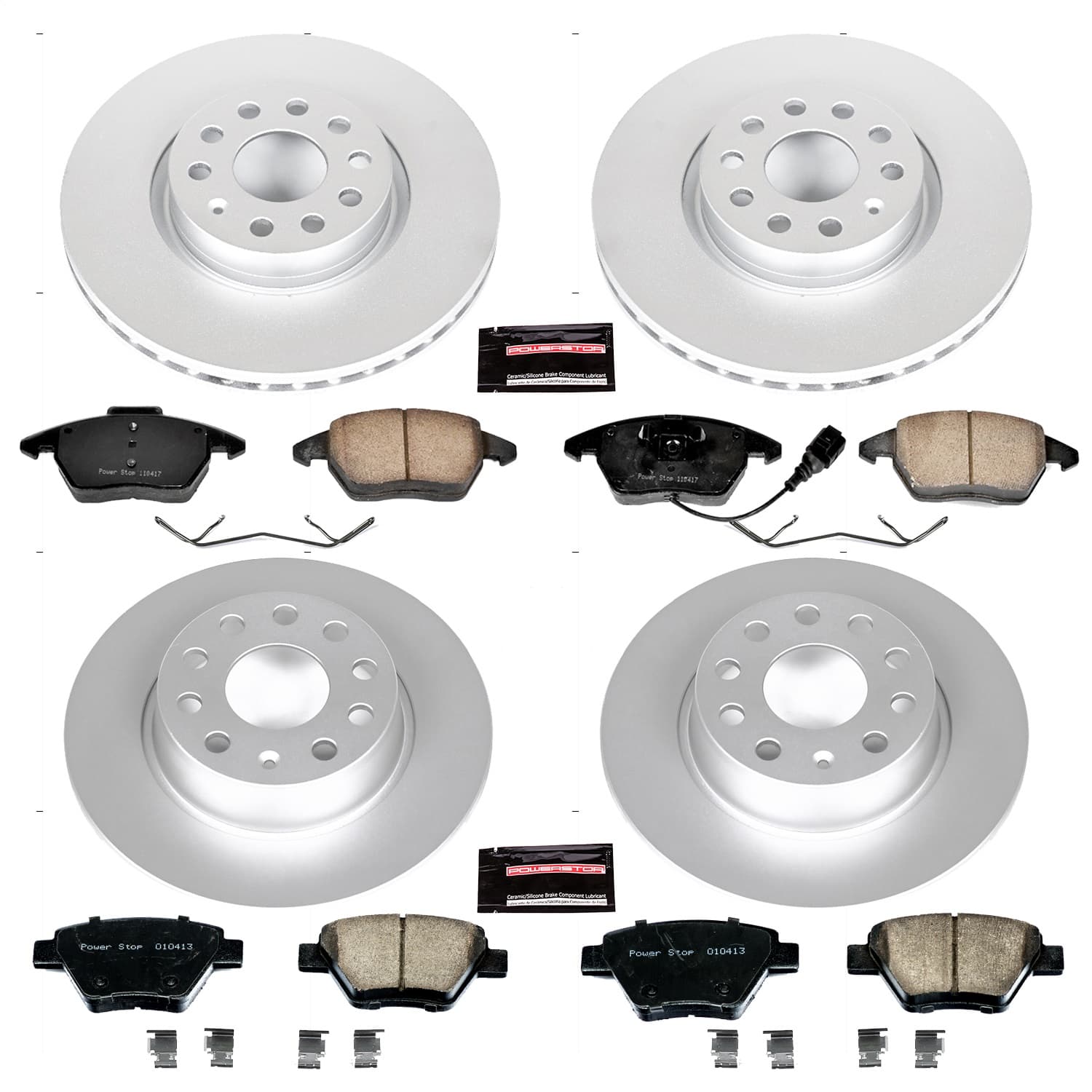 Power Stop - CRK5801 - Front and Rear - Disc Brake Pad and Rotor Kit image 1