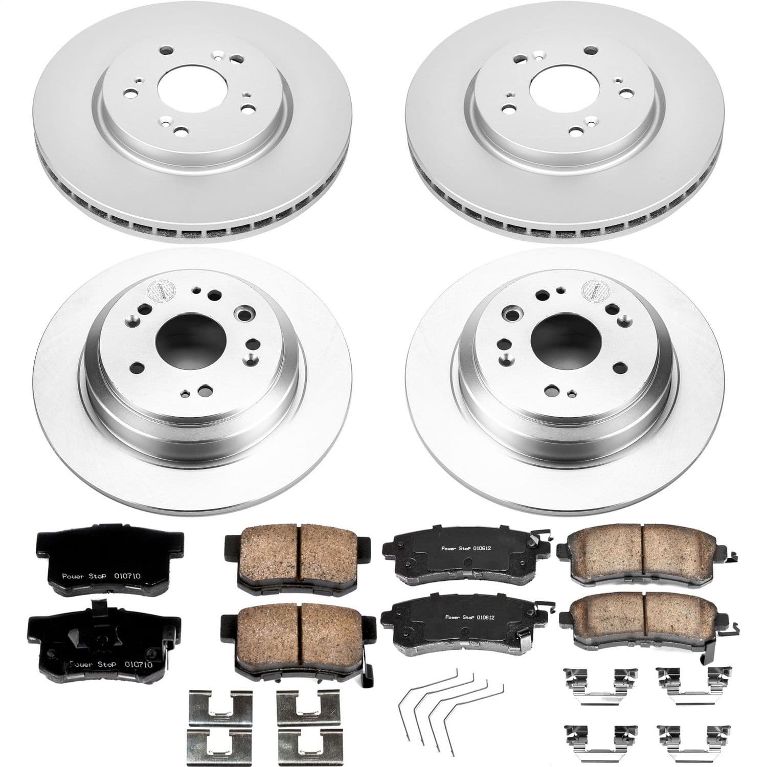 Power Stop - CRK5816 - Front and Rear - Disc Brake Pad and Rotor Kit image 1