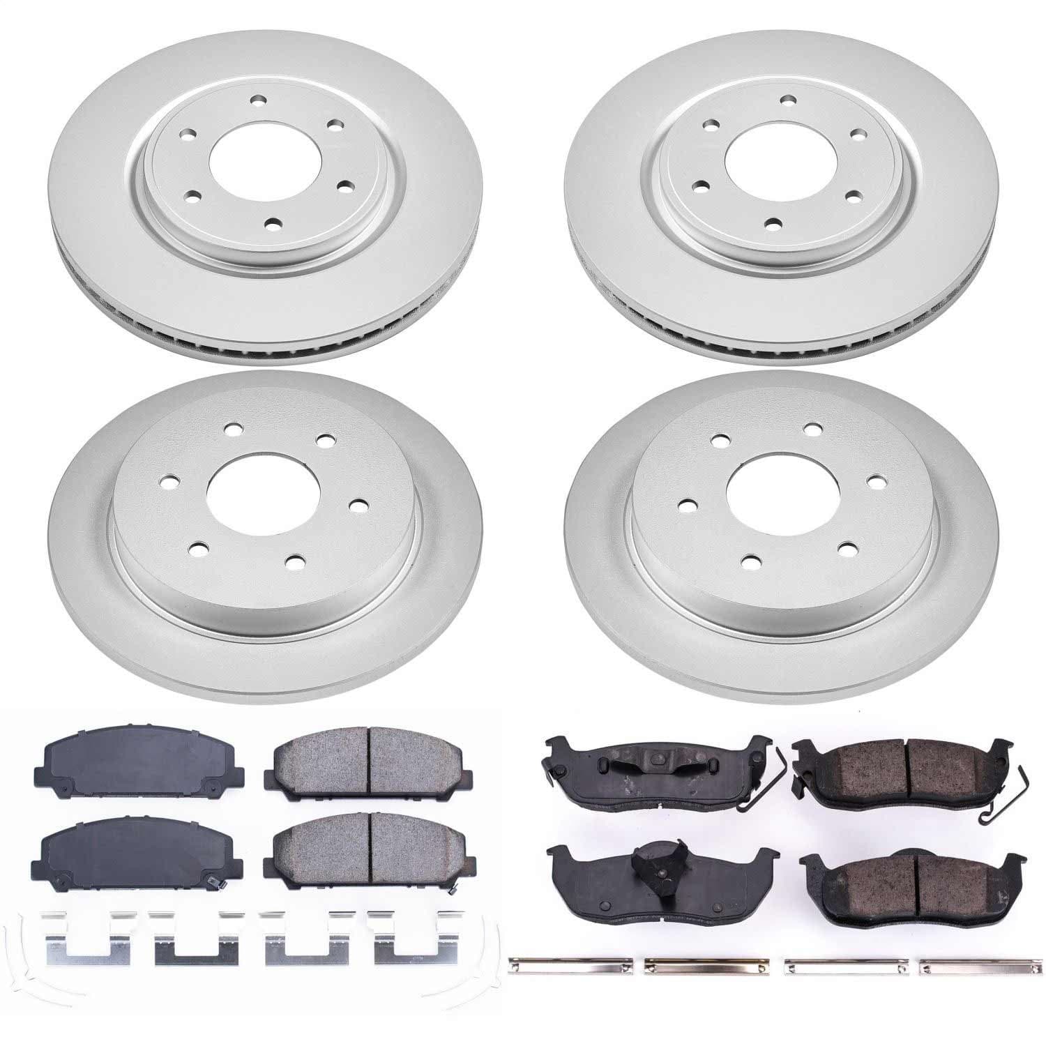 Power Stop - CRK5822 - Front and Rear - Disc Brake Pad and Rotor Kit image 1