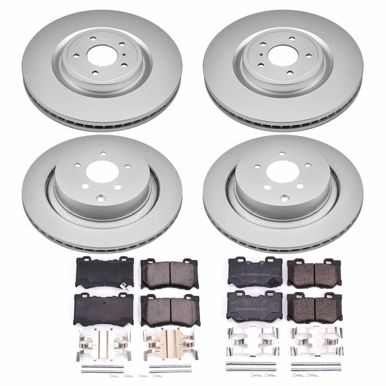 Power Stop - CRK5823 - Front and Rear - Disc Brake Pad and Rotor Kit image 1