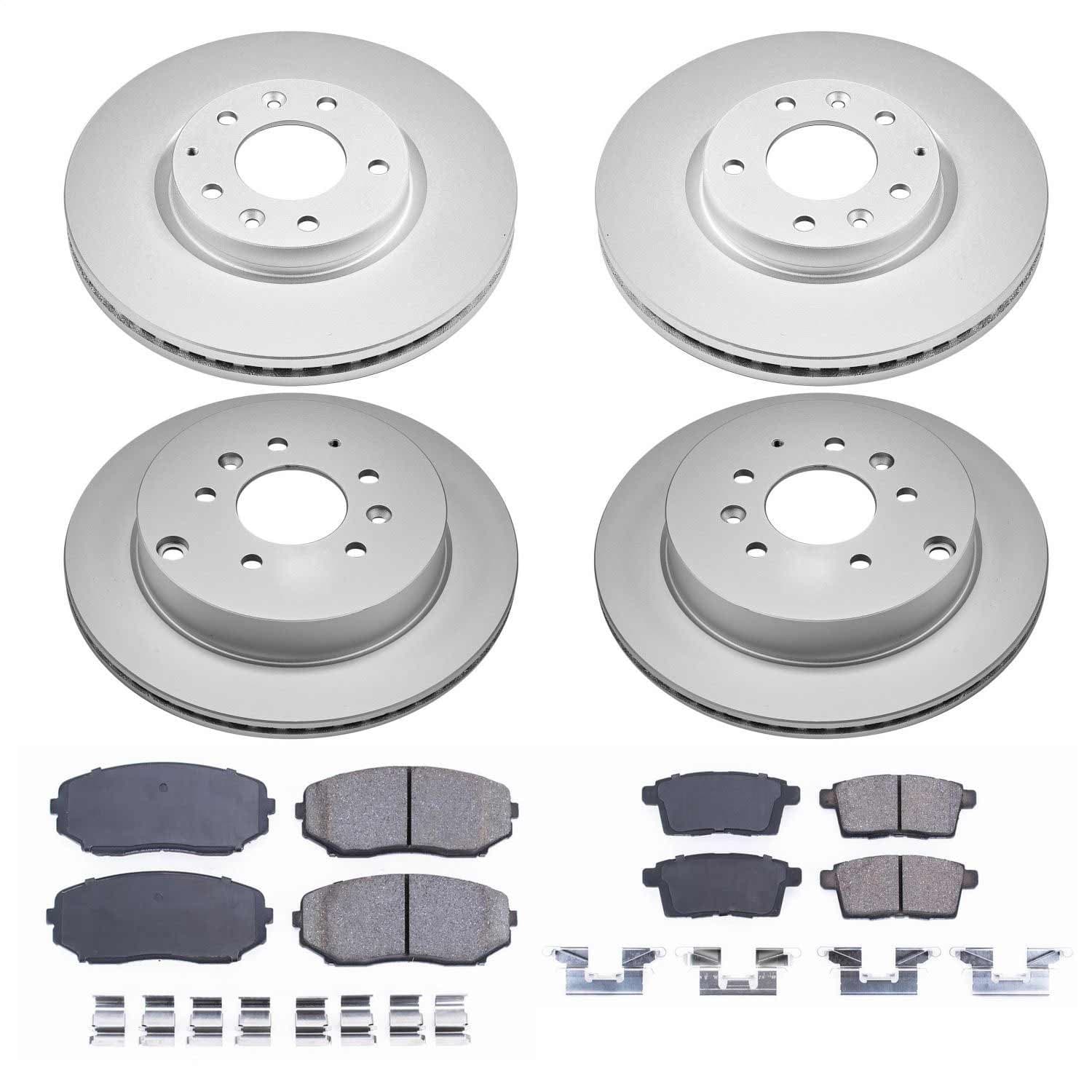 Power Stop - CRK5829 - Front and Rear - Disc Brake Pad and Rotor Kit image 1
