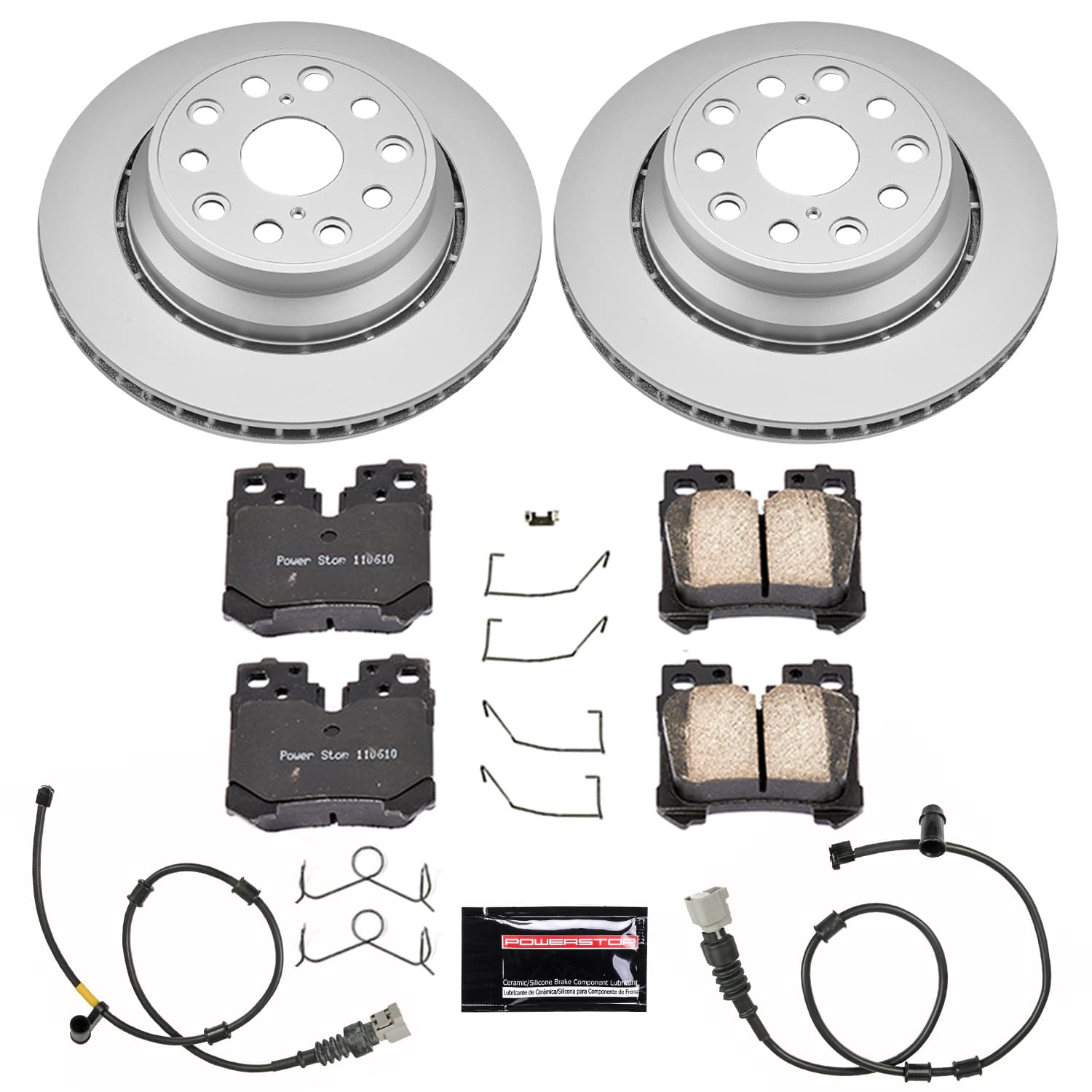 Power Stop - CRK5840 - Rear - Disc Brake Pad and Rotor Kit image 1