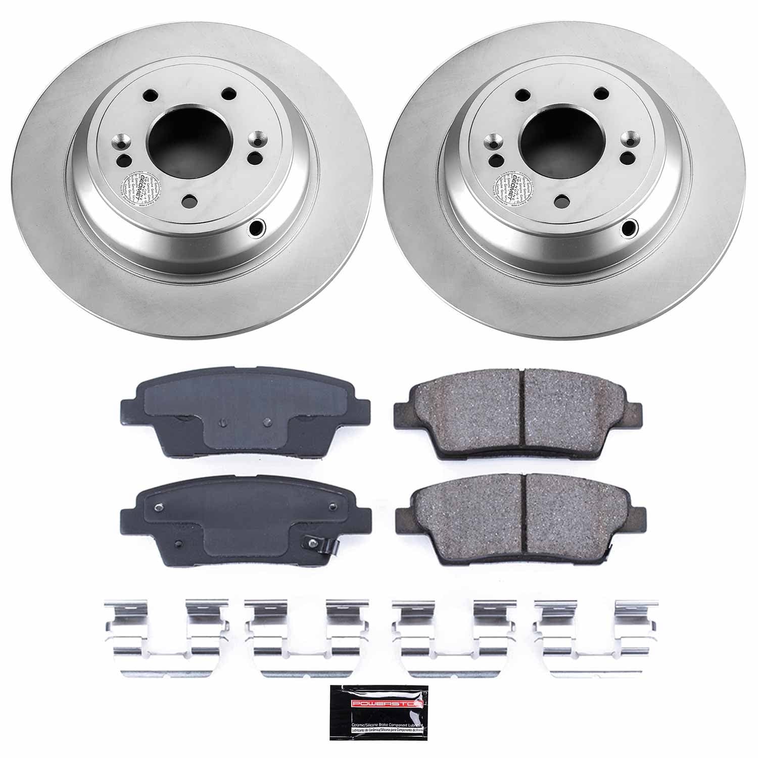 Power Stop - CRK5848 - Rear - Disc Brake Pad and Rotor Kit image 1