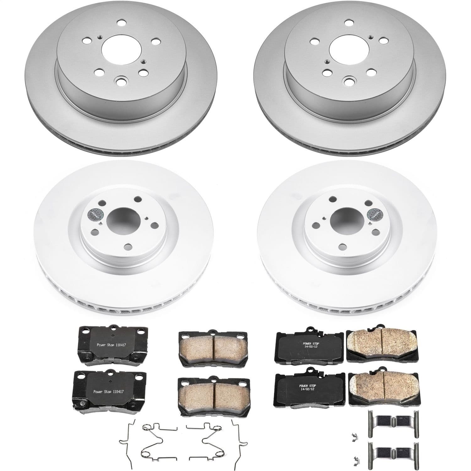 Power Stop - CRK5869 - Front and Rear - Disc Brake Pad and Rotor Kit image 1