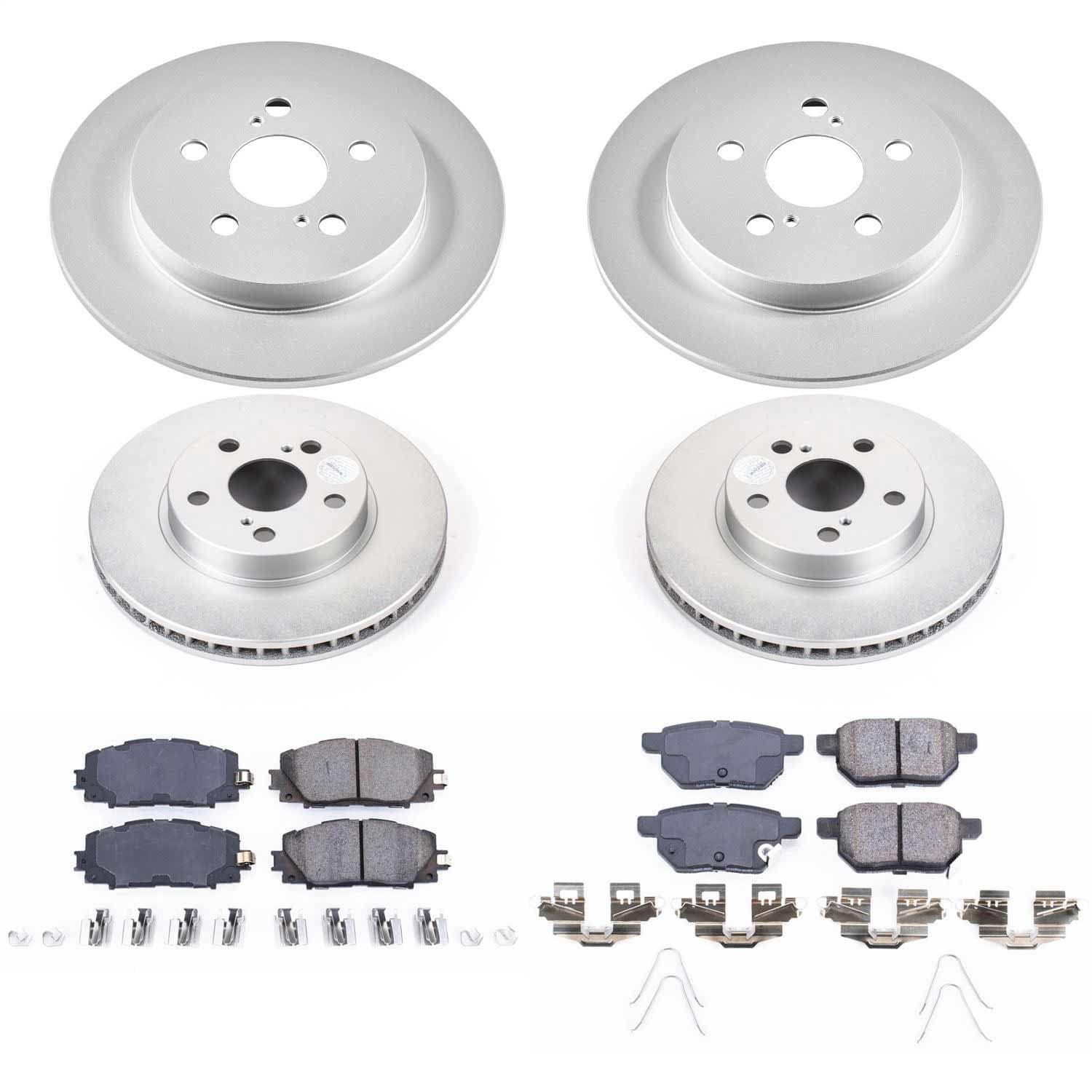 Power Stop - CRK5871 - Front and Rear - Disc Brake Pad and Rotor Kit image 1