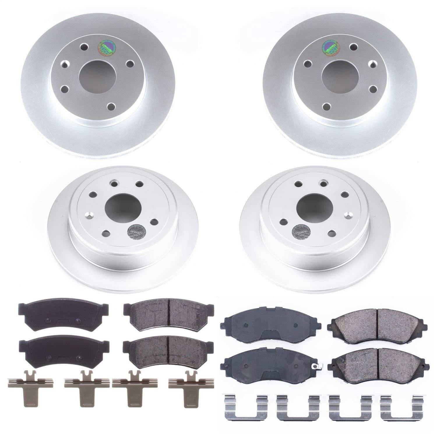 Power Stop - CRK5896 - Front and Rear - Disc Brake Pad and Rotor Kit image 1