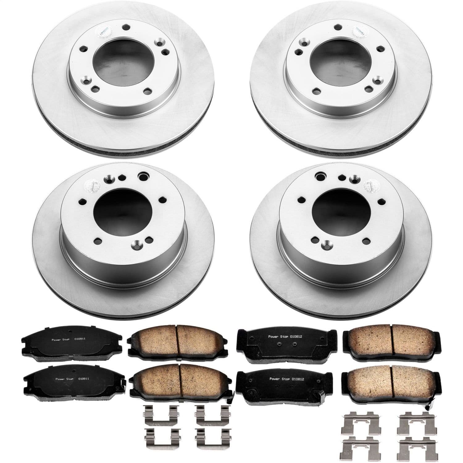 Power Stop - CRK5900 - Front and Rear - Disc Brake Pad and Rotor Kit image 1