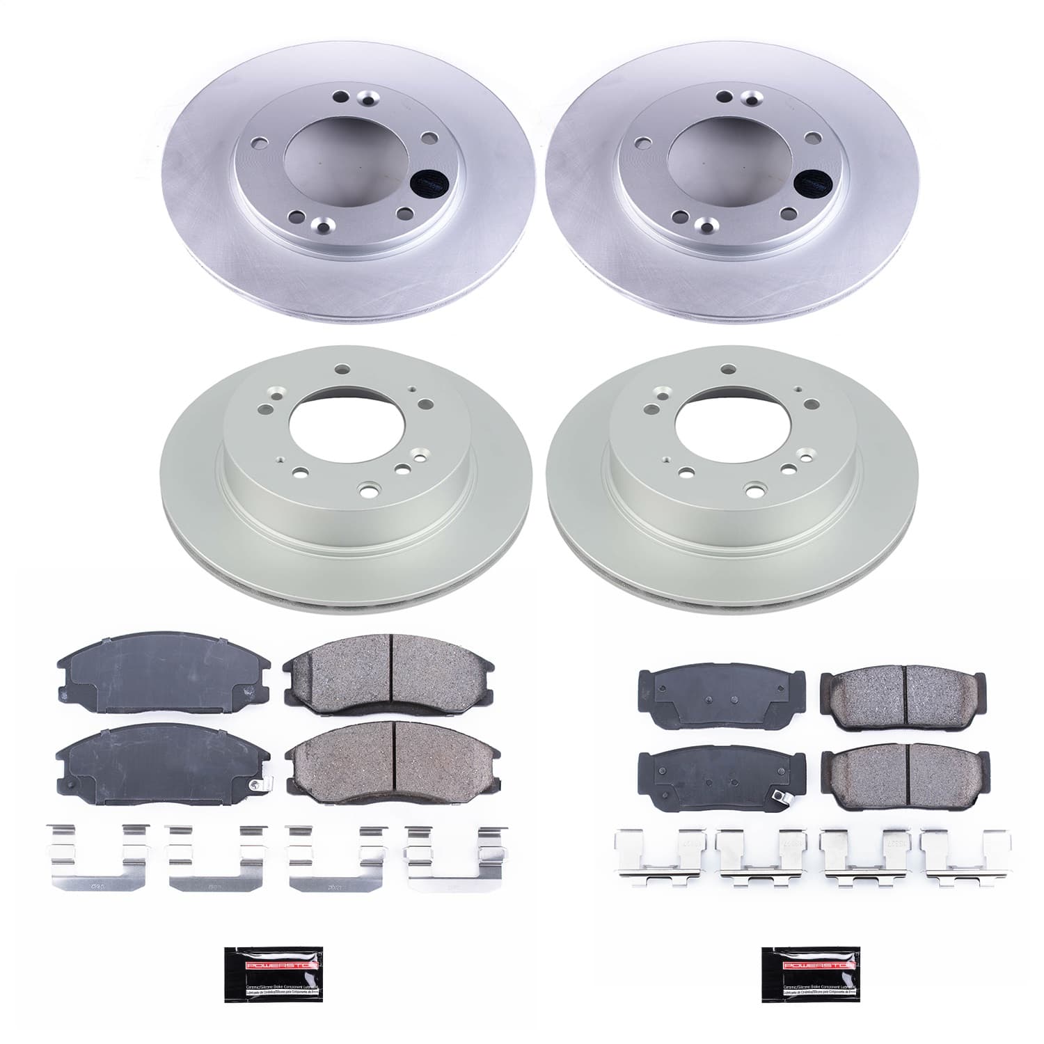 Power Stop - CRK5909 - Front and Rear - Disc Brake Pad and Rotor Kit image 1