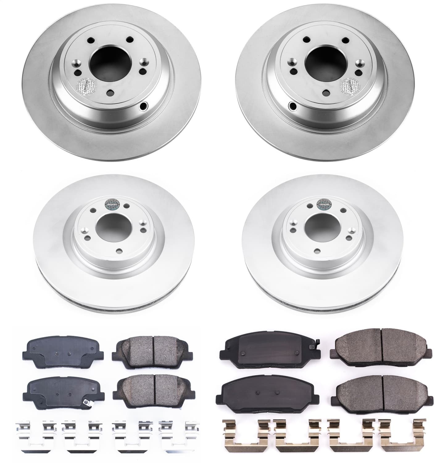 Power Stop - CRK5922 - Front and Rear - Disc Brake Pad and Rotor Kit image 1