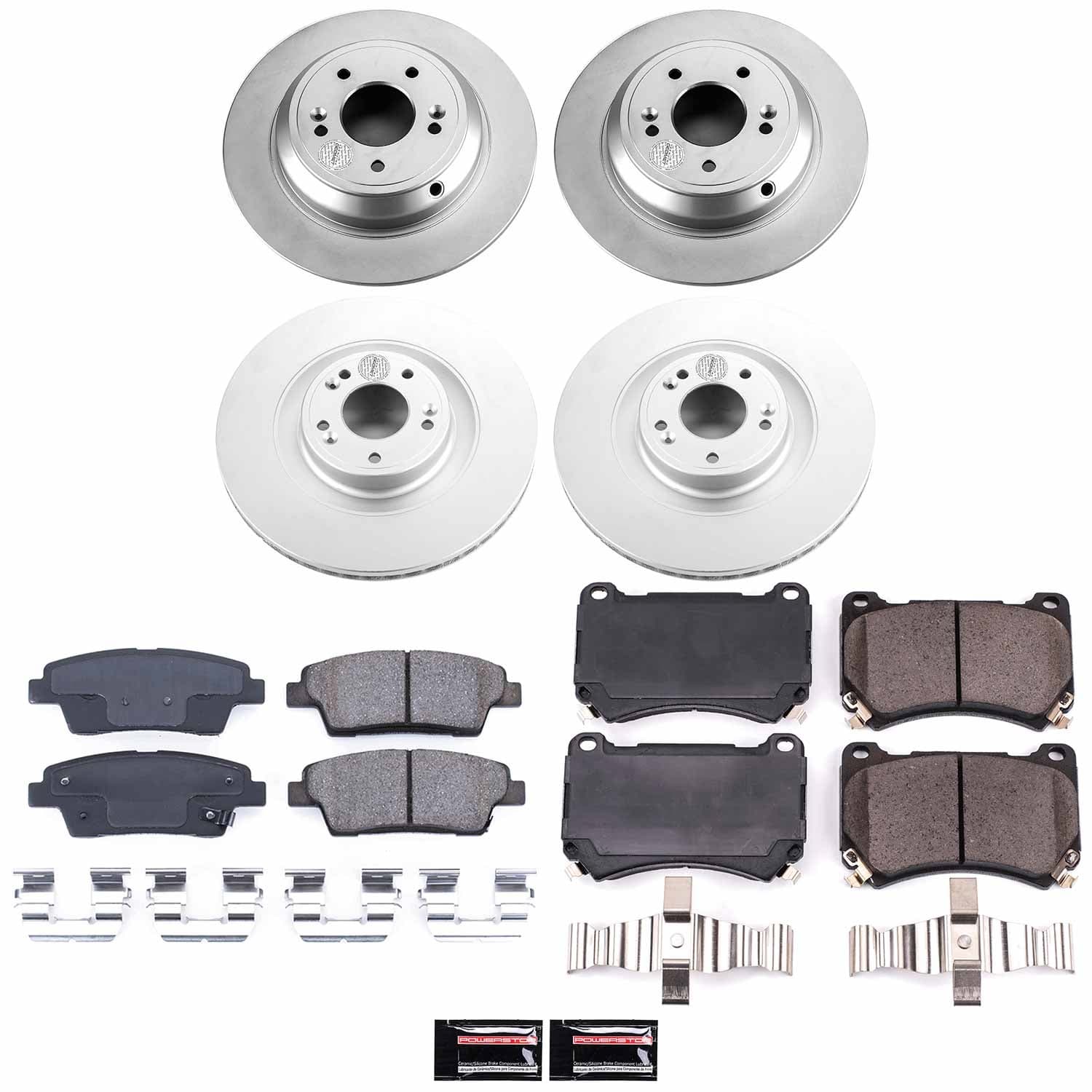 Power Stop - CRK5929 - Front and Rear - Disc Brake Pad and Rotor Kit image 1