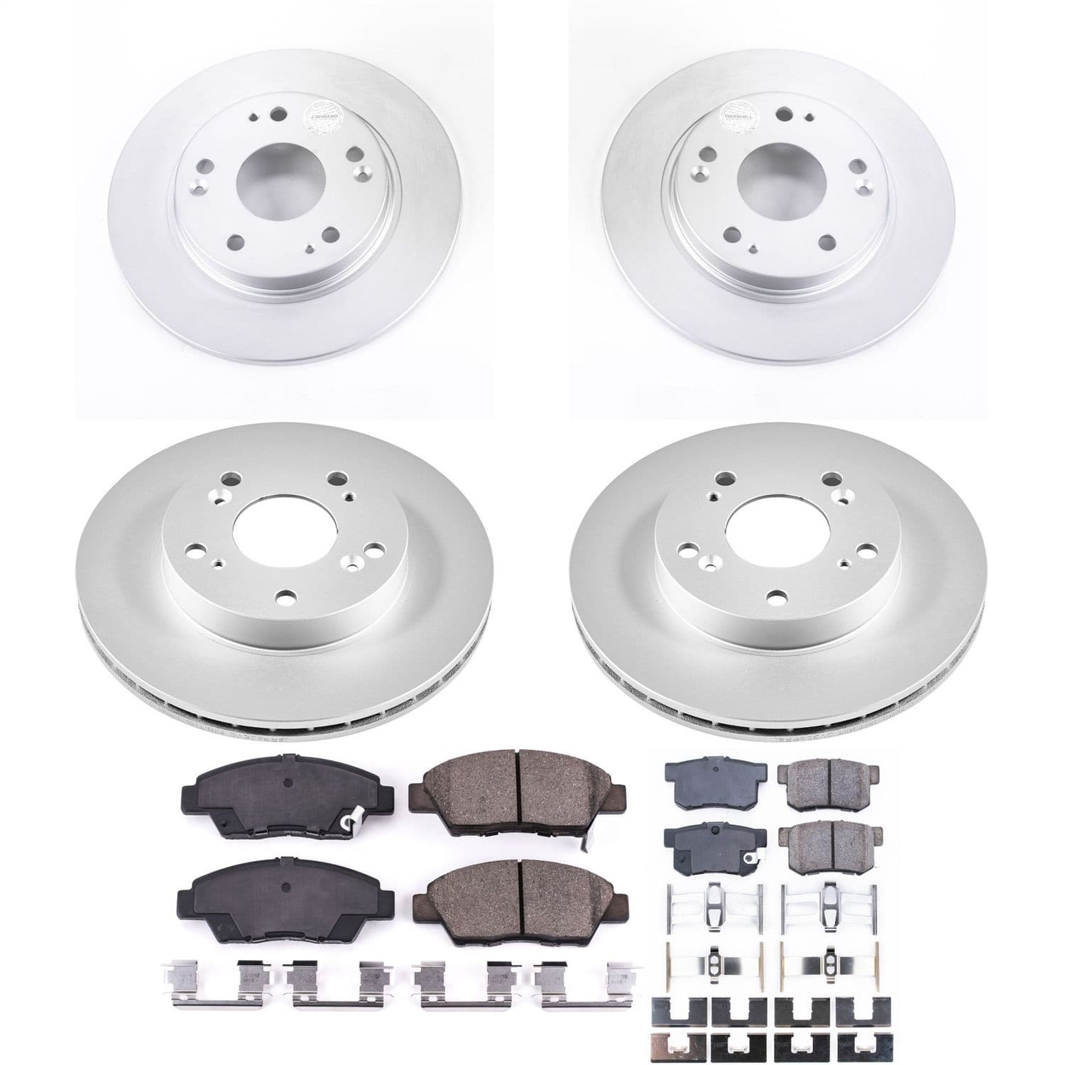 Power Stop - CRK5936 - Front and Rear - Disc Brake Pad and Rotor Kit image 1