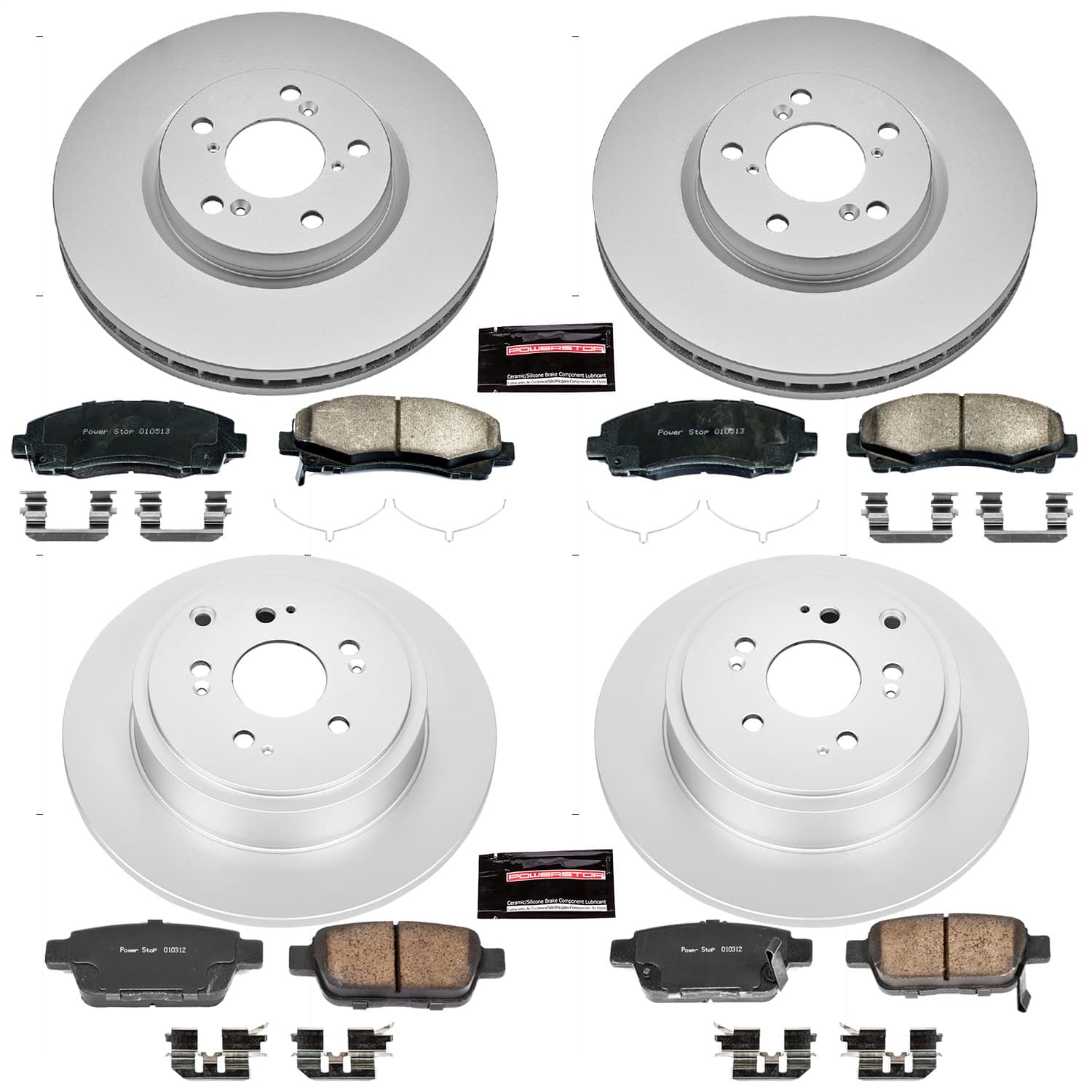 Power Stop - CRK5940 - Front and Rear - Disc Brake Pad and Rotor Kit image 1