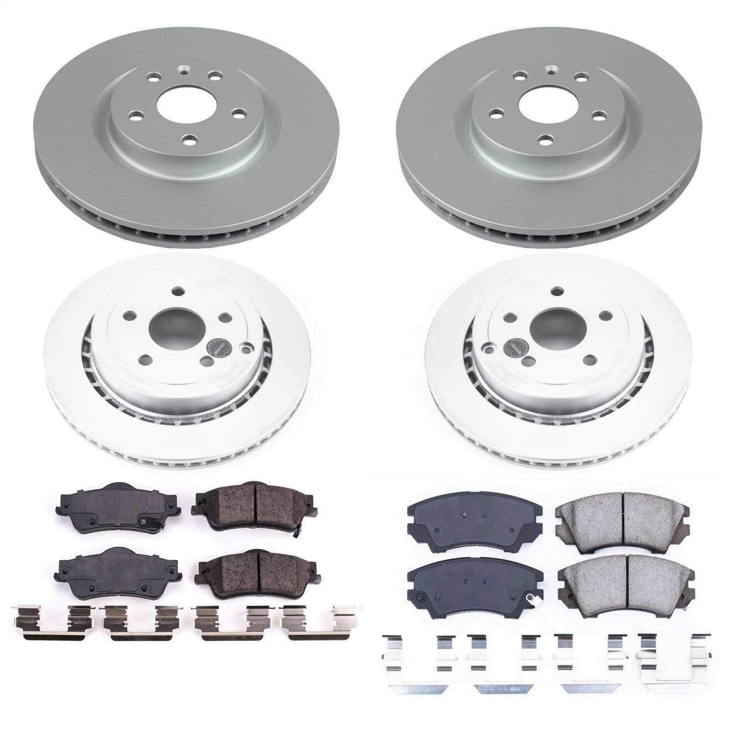 Power Stop - CRK5949 - Front and Rear - Disc Brake Pad and Rotor Kit image 1